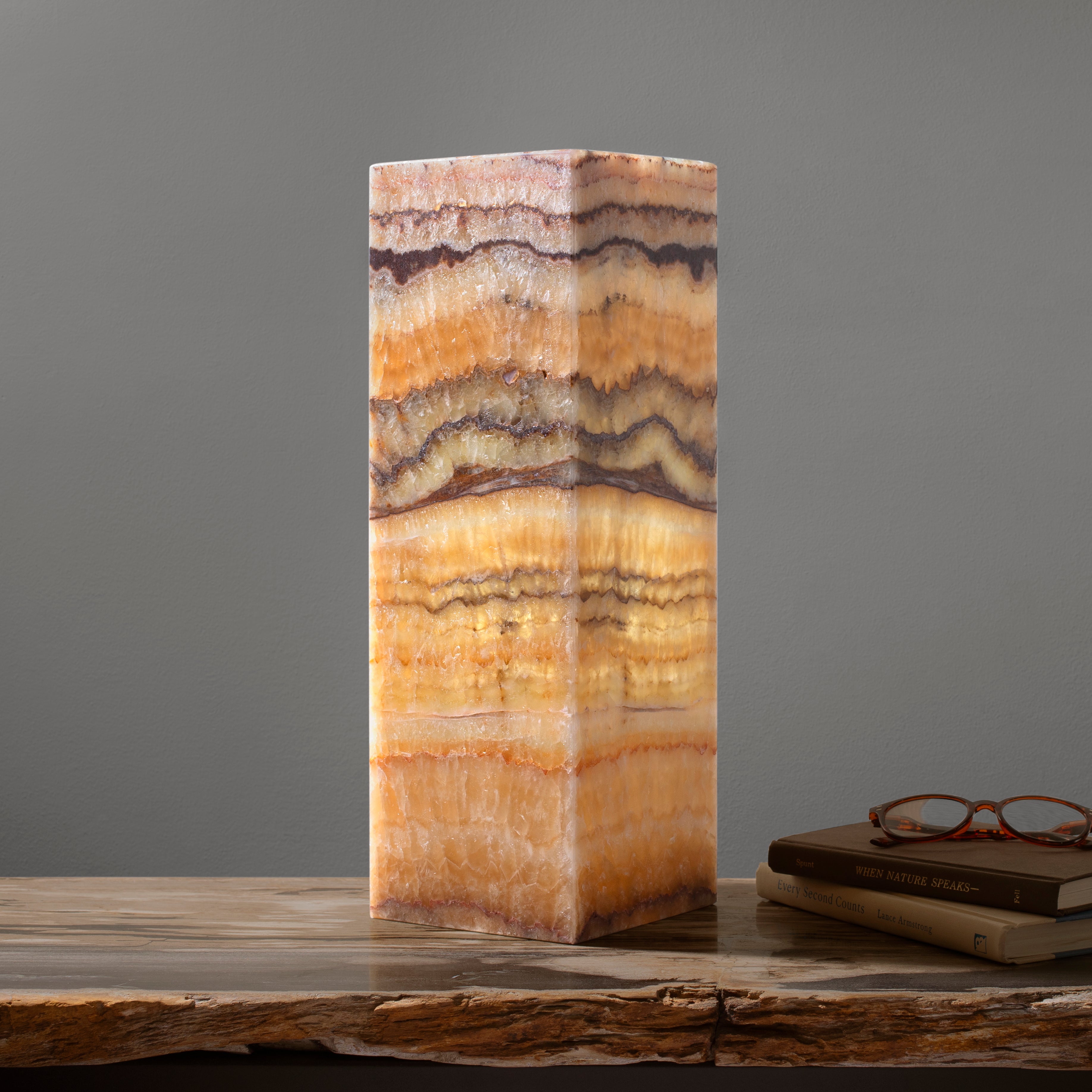 15" Aqua Amber Light Tower from Mexico