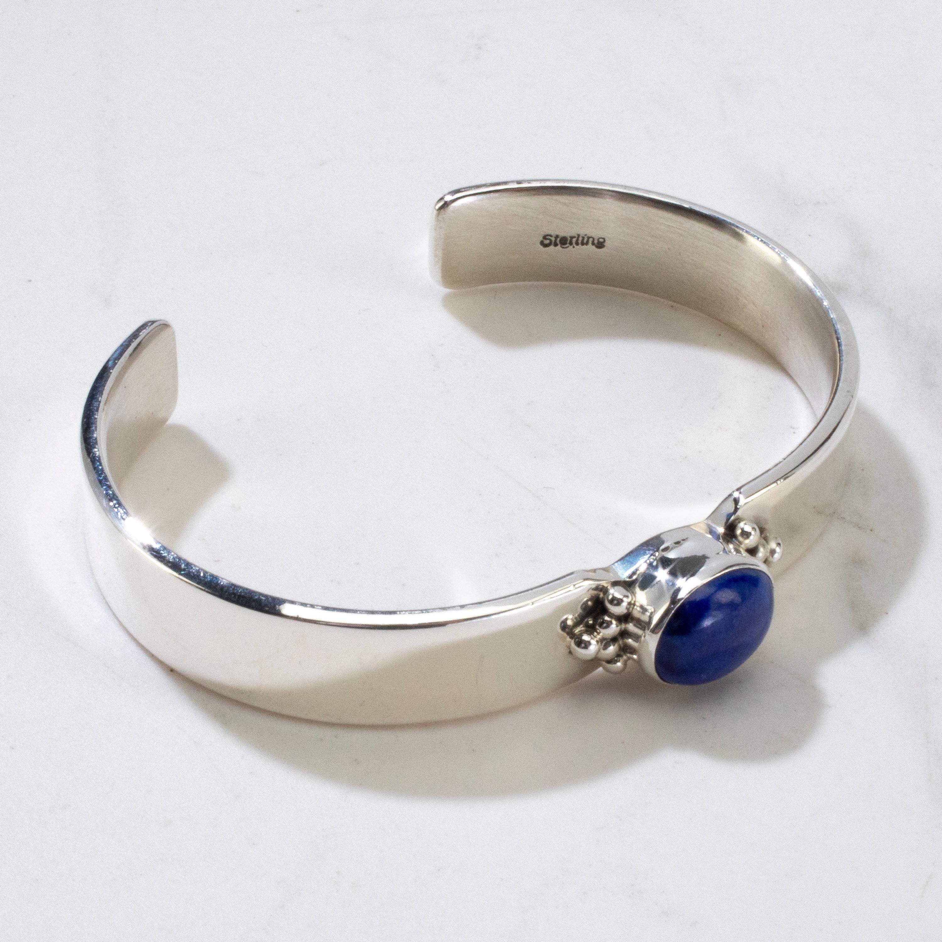 Lapis Navajo USA Native American Made 925 Sterling Silver Cuff