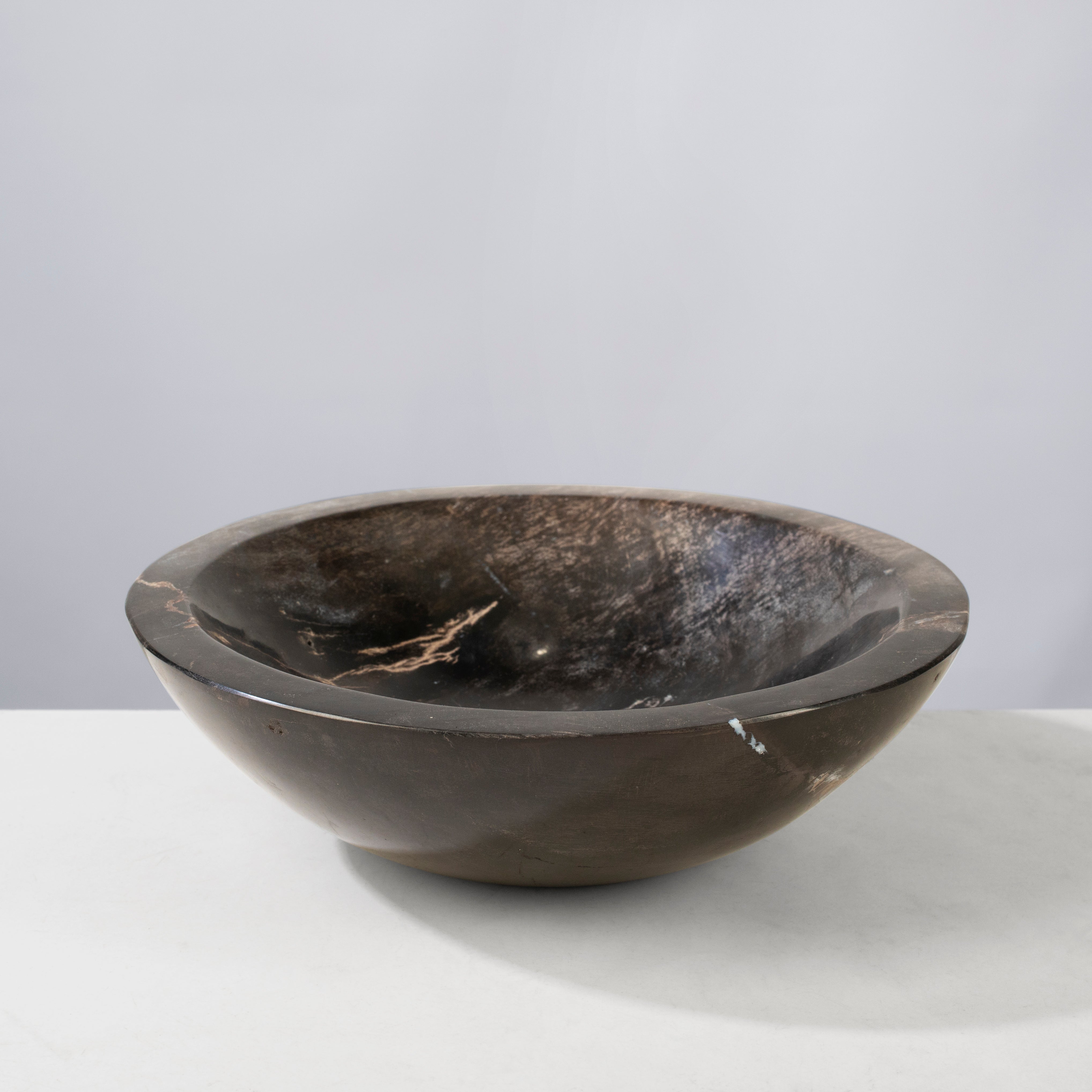 KALIFANO | Small Indonesian Petrified Wood Bowl - Natural Home Decor