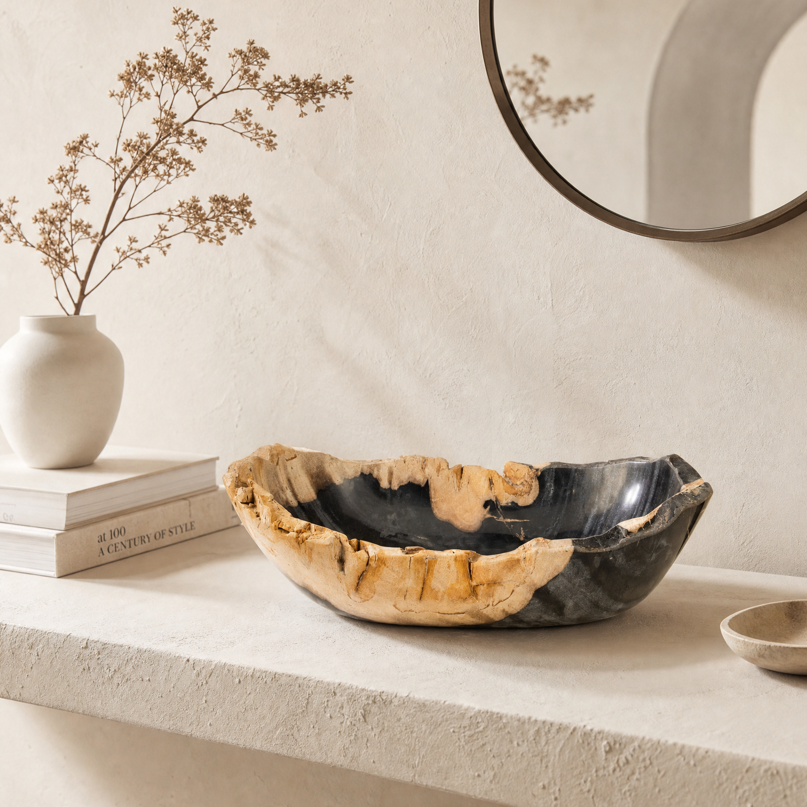 13" Petrified Wood Bowl