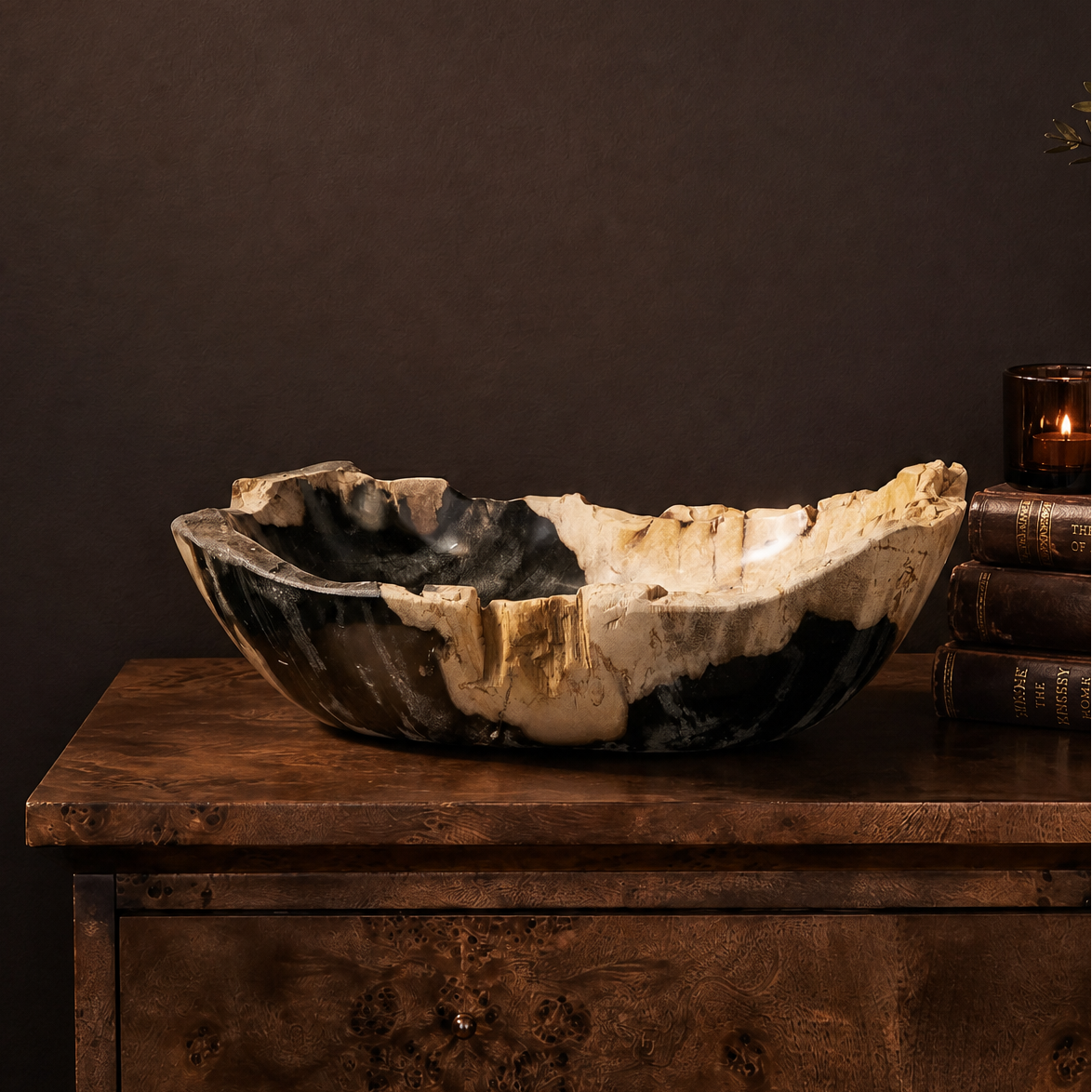 13" Petrified Wood Bowl