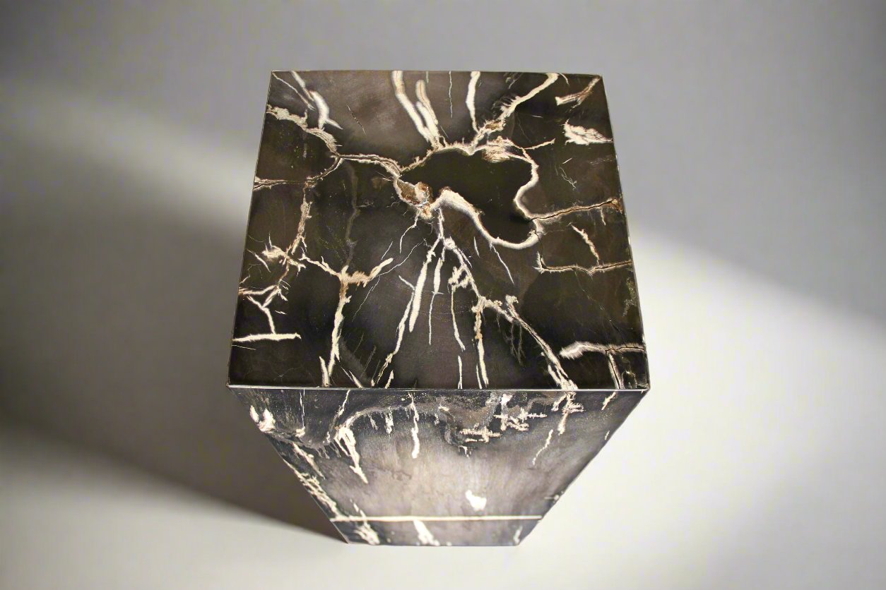 Petrified Wood Hollow Square Padestal 39" / 200lbs