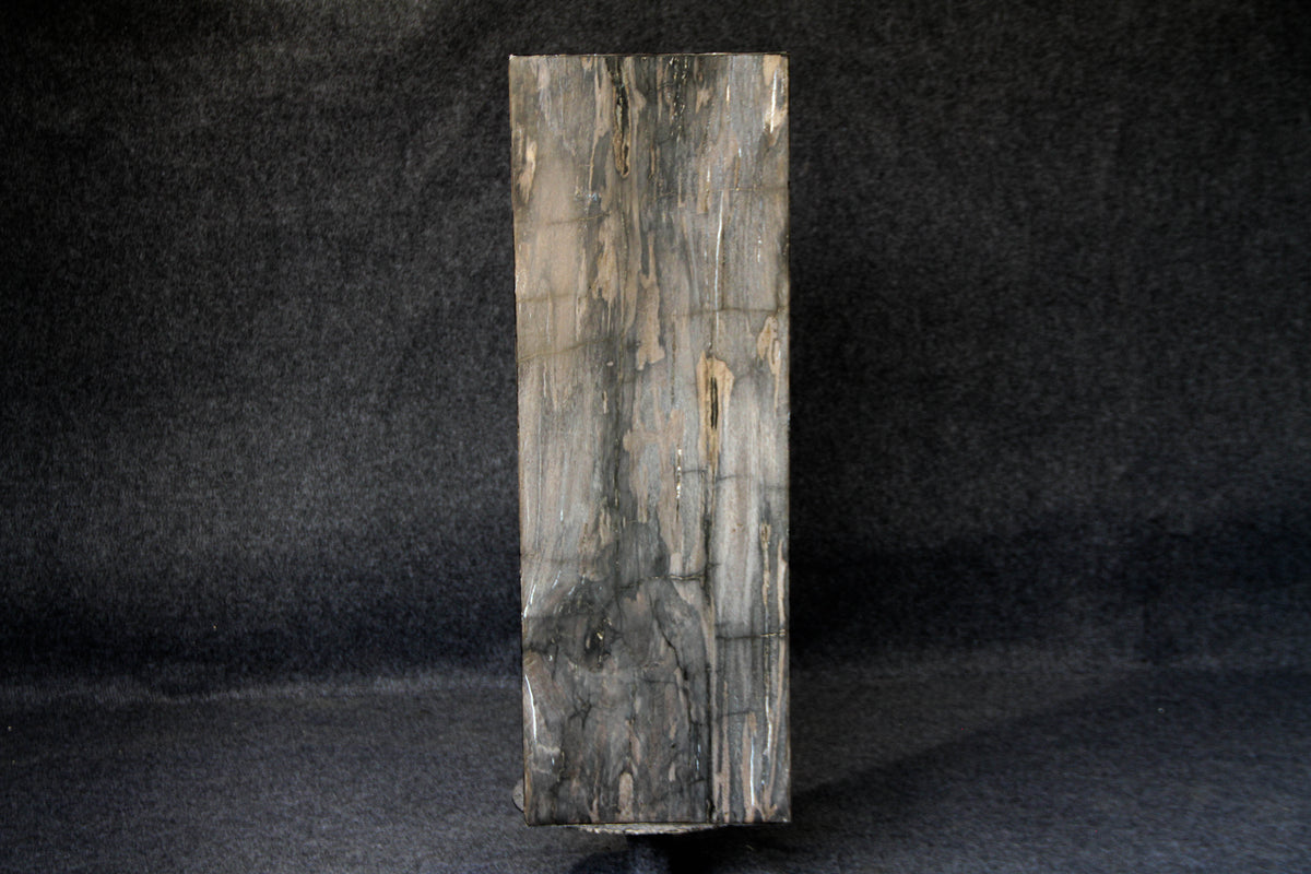39" Natural Petrified Wood Hollow Square Pedestal from Indonesia