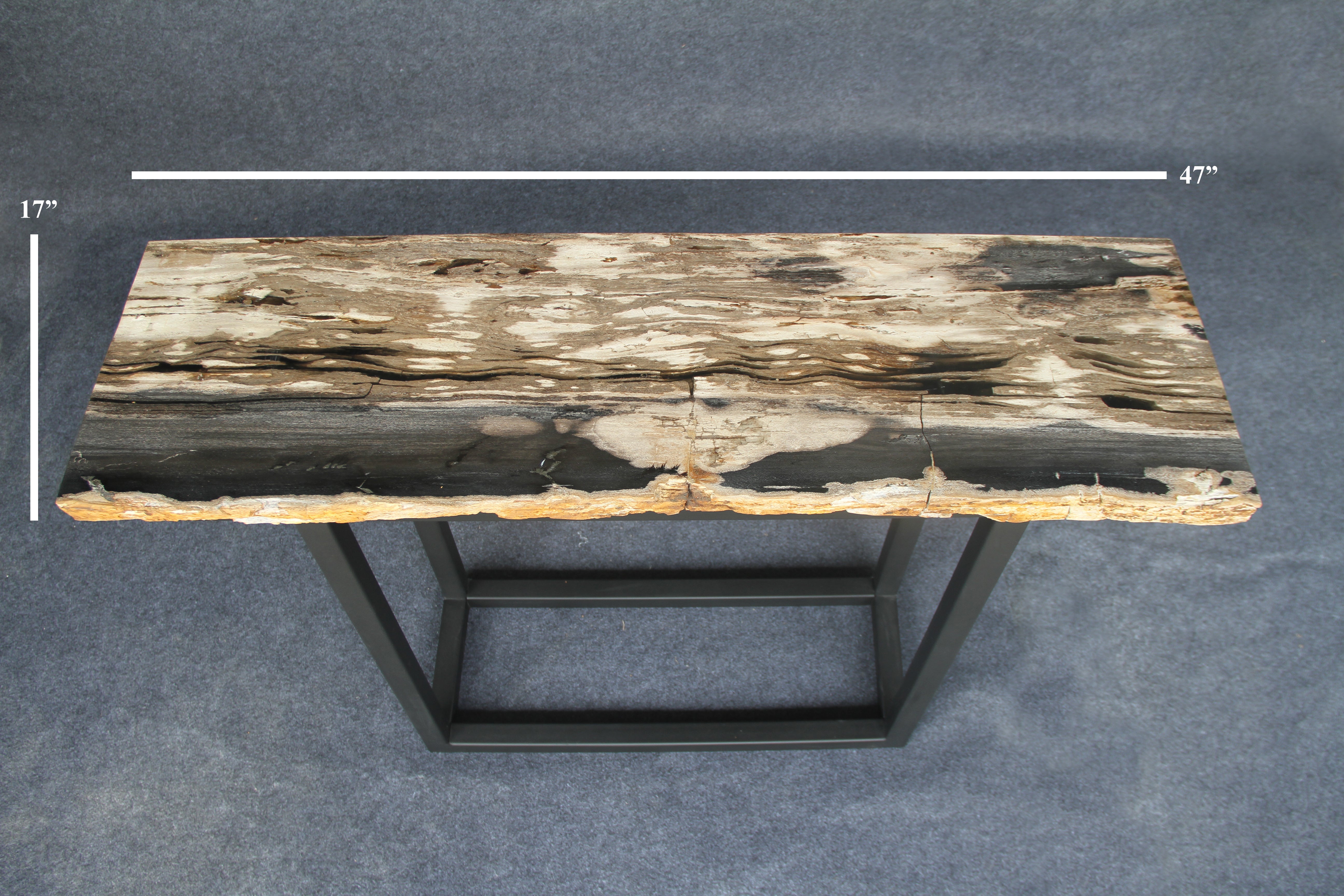 Petrified Wood Console Table 47" / 86 lbs