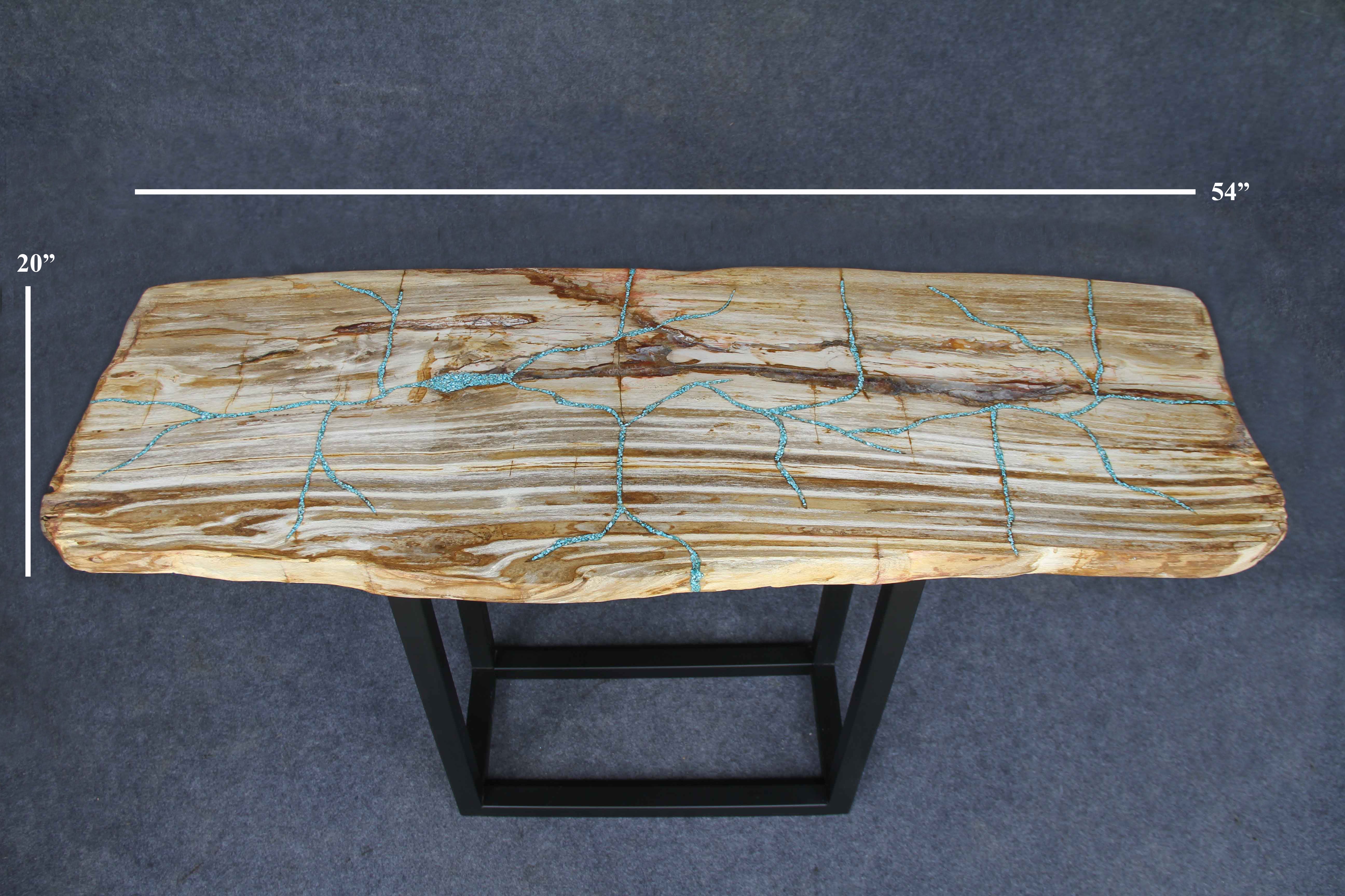 Petrified Wood Console Table 54" / 134 lbs