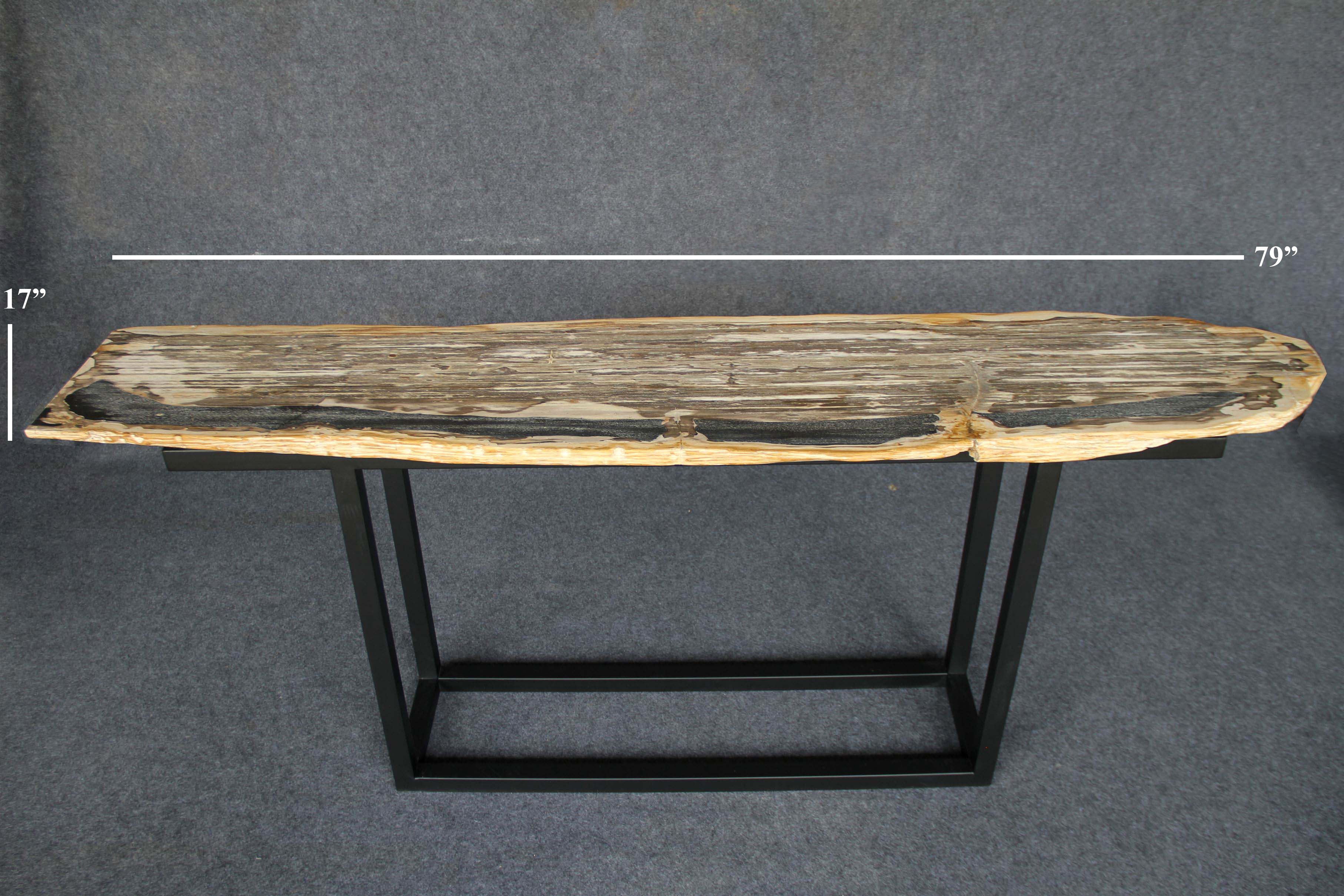 Petrified Wood Console Table 79" / 165 lbs