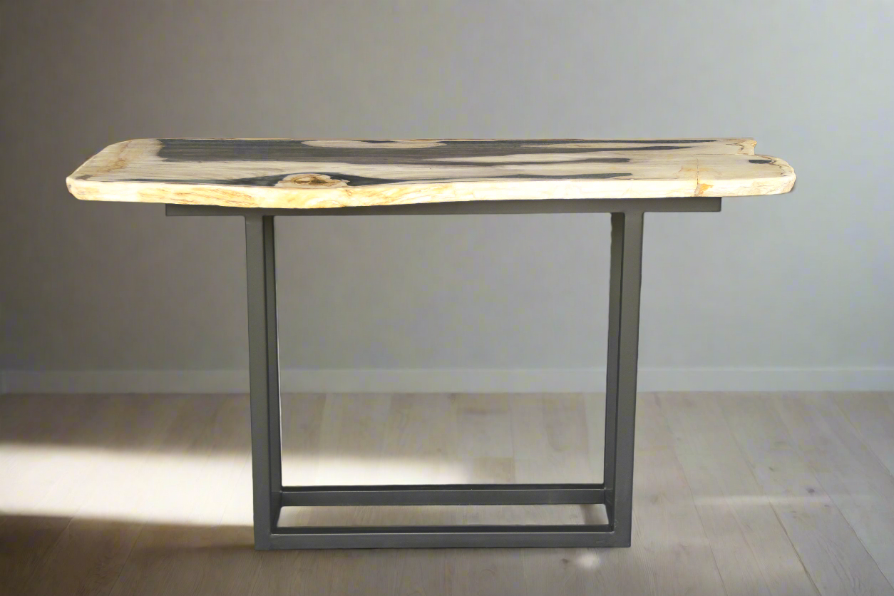 Petrified Wood Console Table 59" / 137 lbs