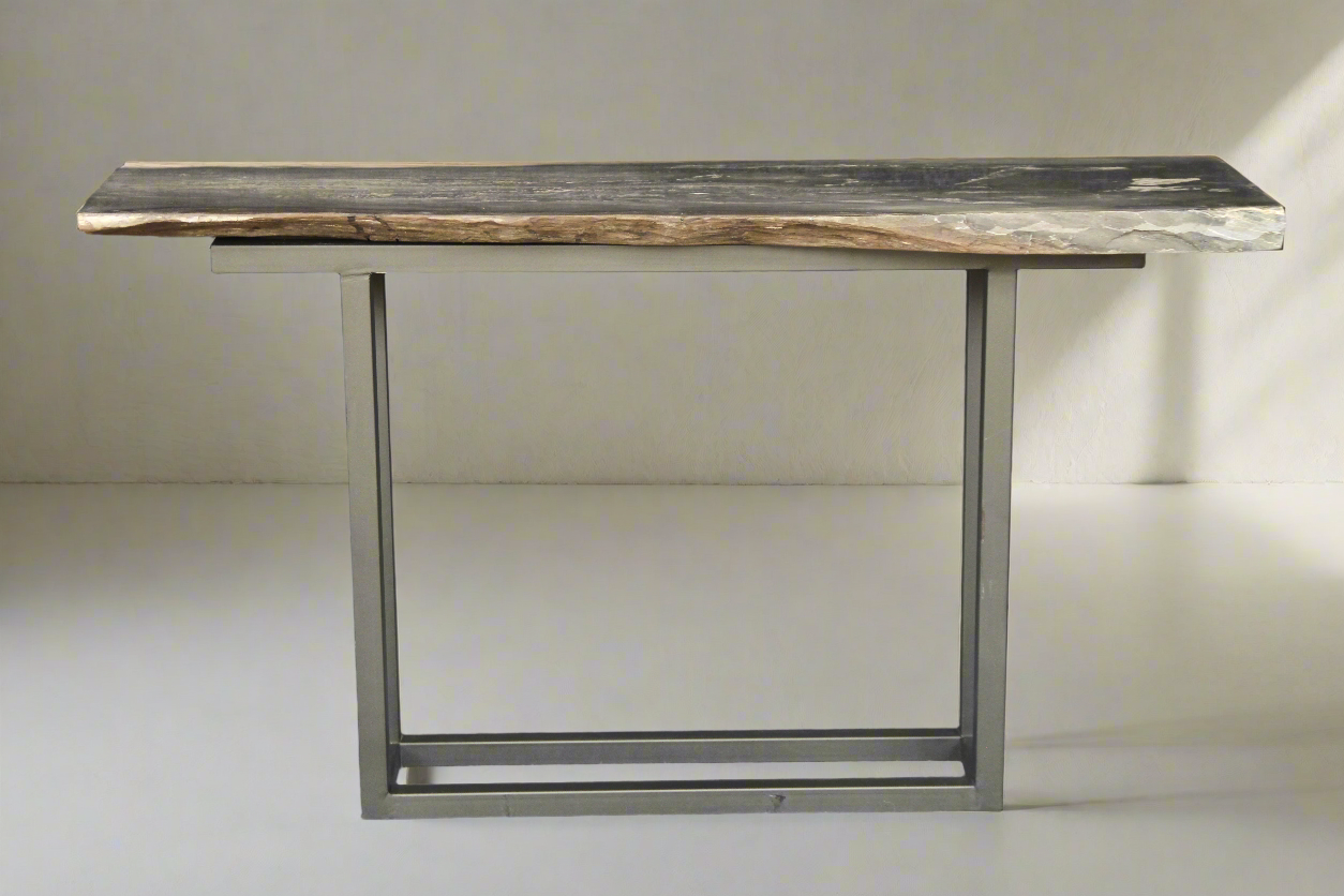 Petrified Wood Console Table 59" / 146 lbs