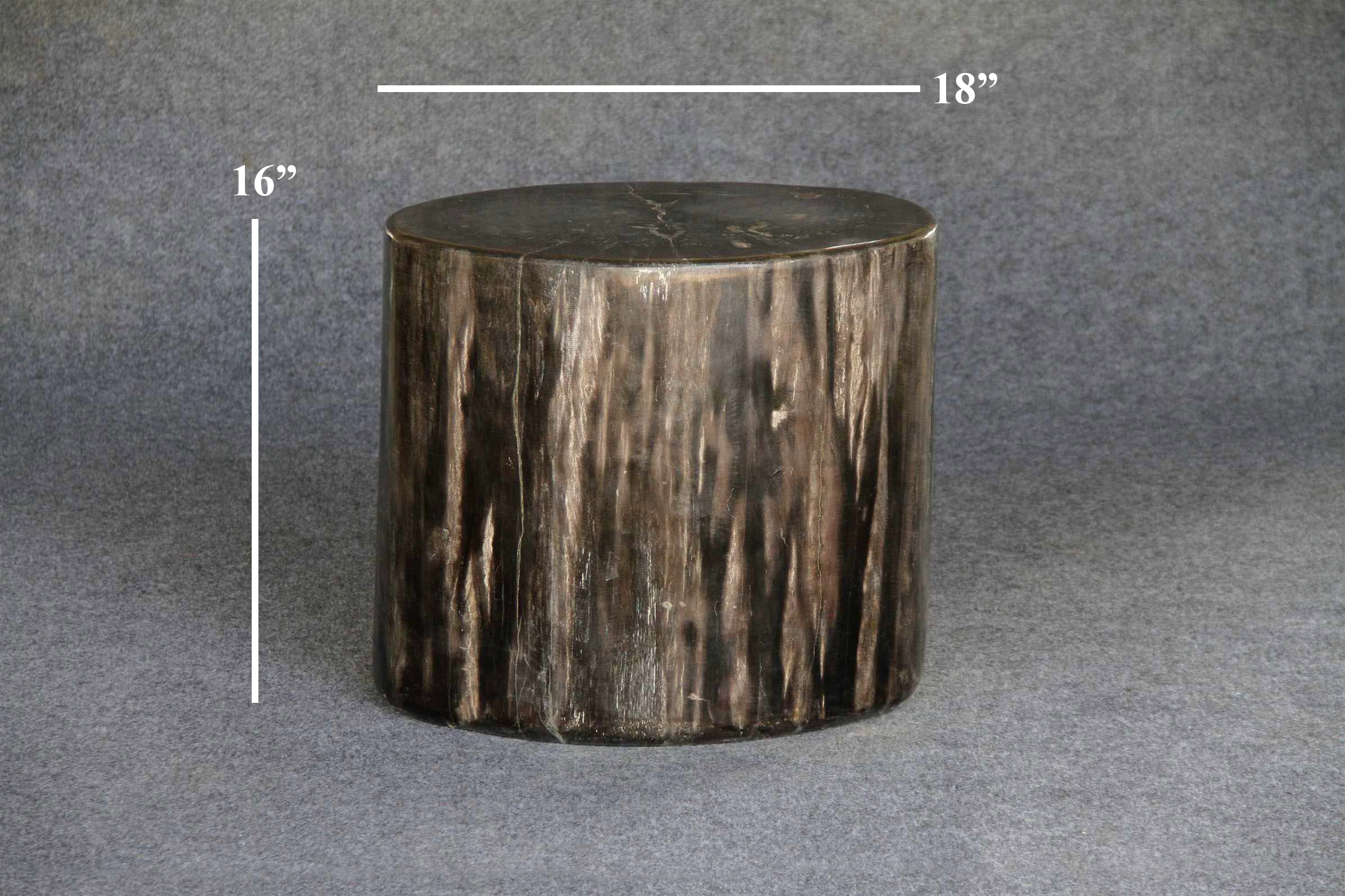 Petrified Wood Round Stump 18" / 262 lbs