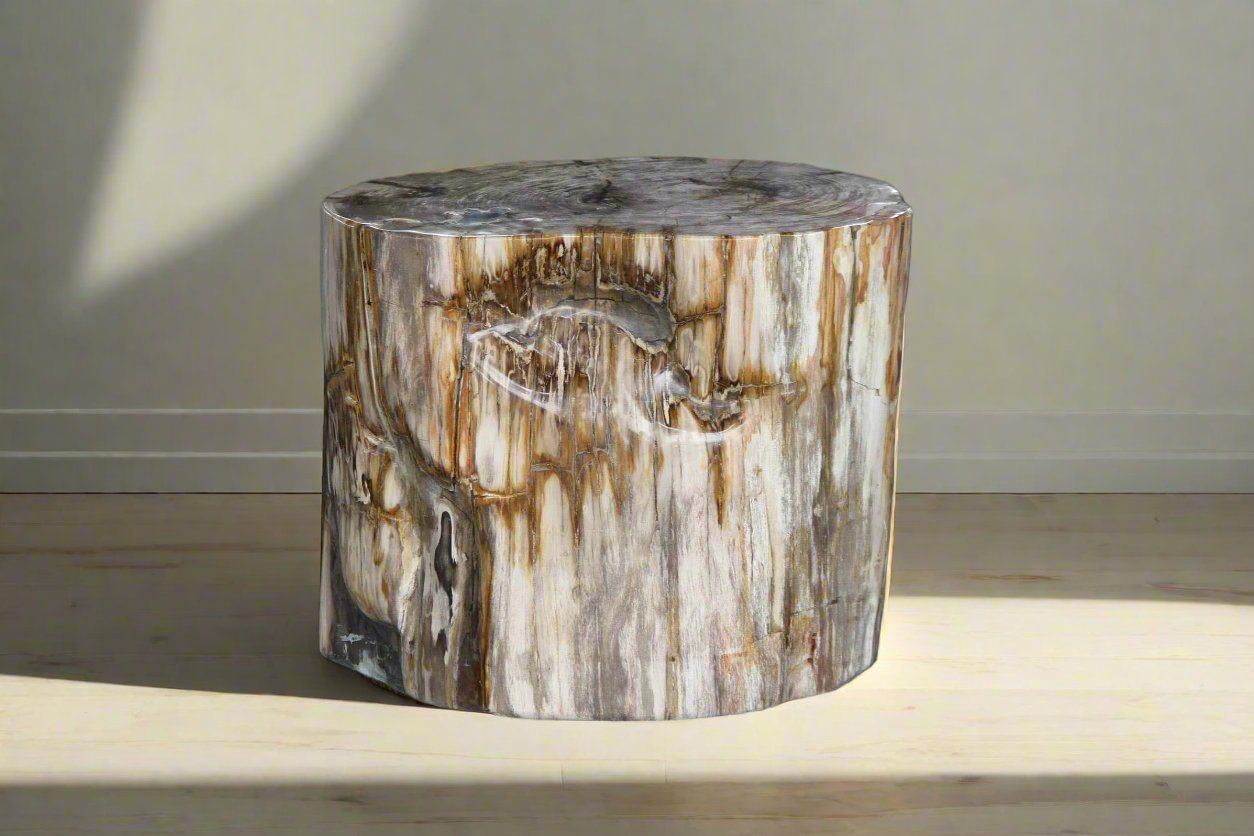 Petrified Wood Round Stump 20" / 416 lbs