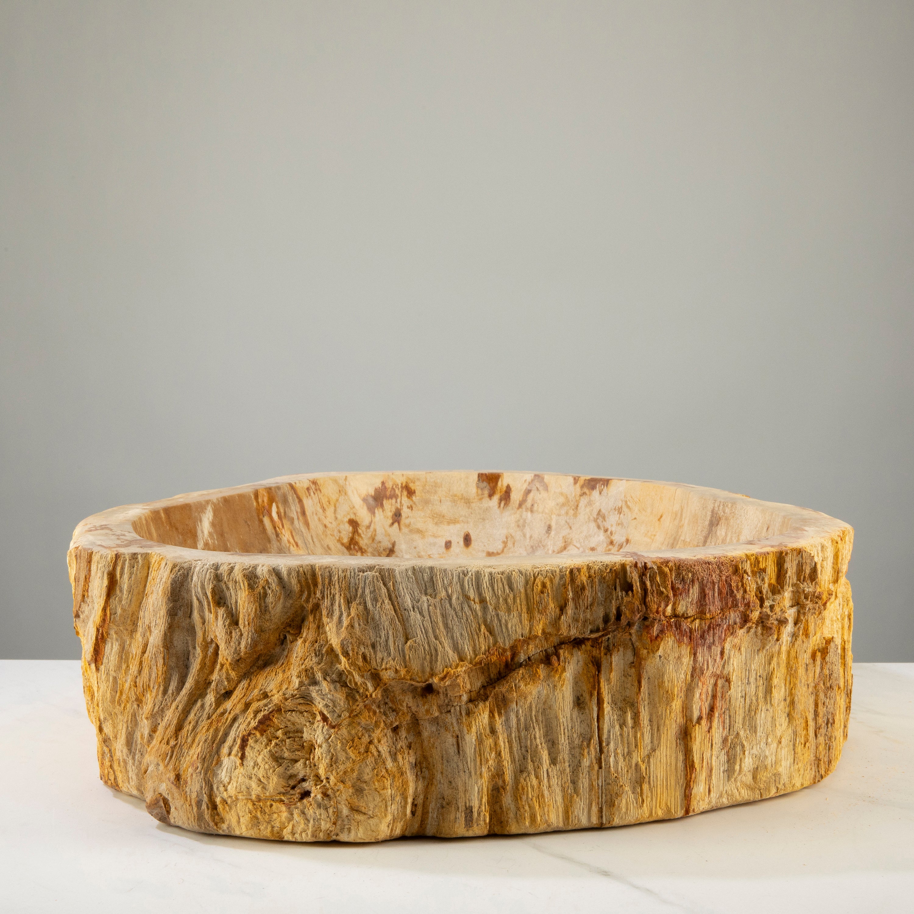 22" Brown Petrified Wood Sink Bowl