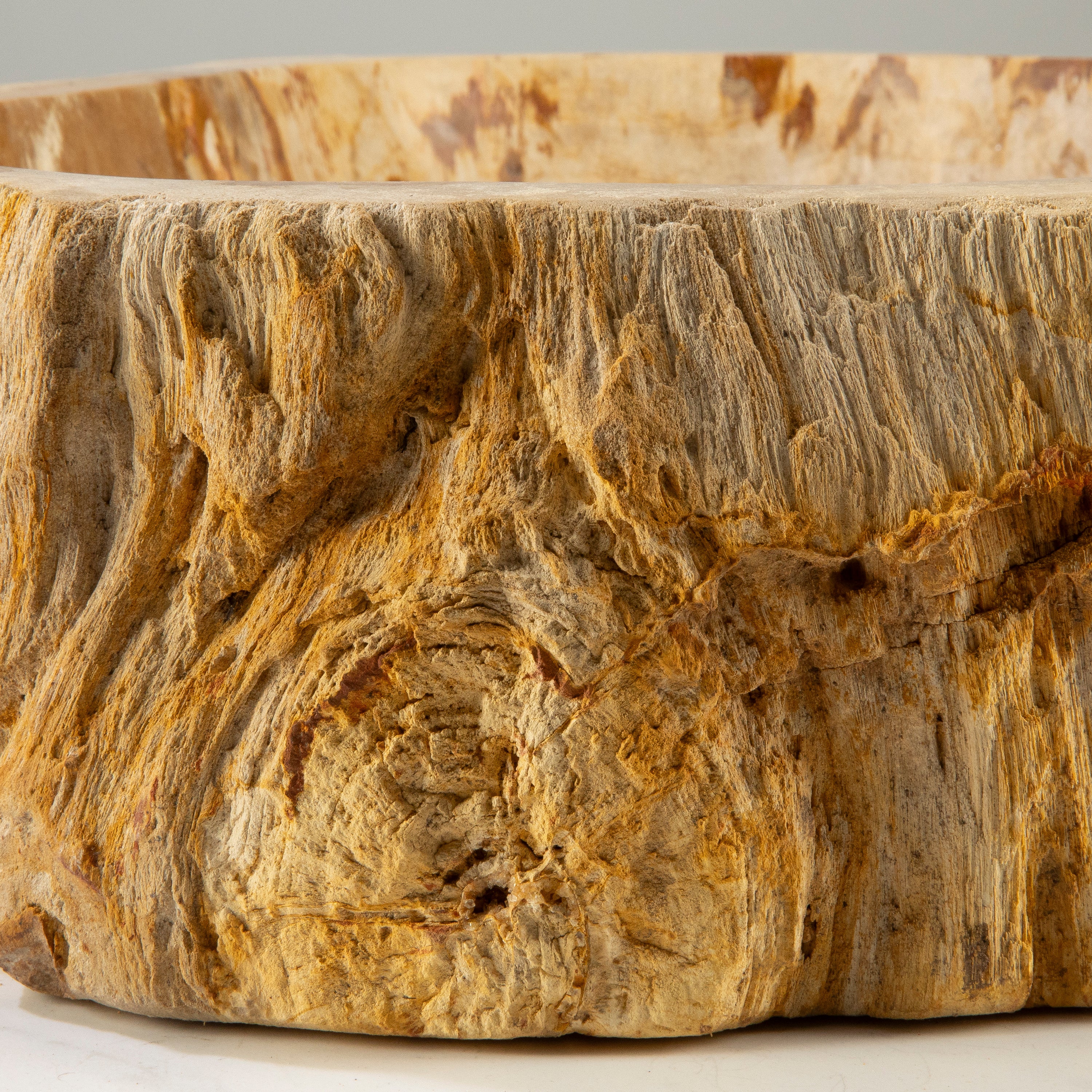 22" Brown Petrified Wood Sink Bowl