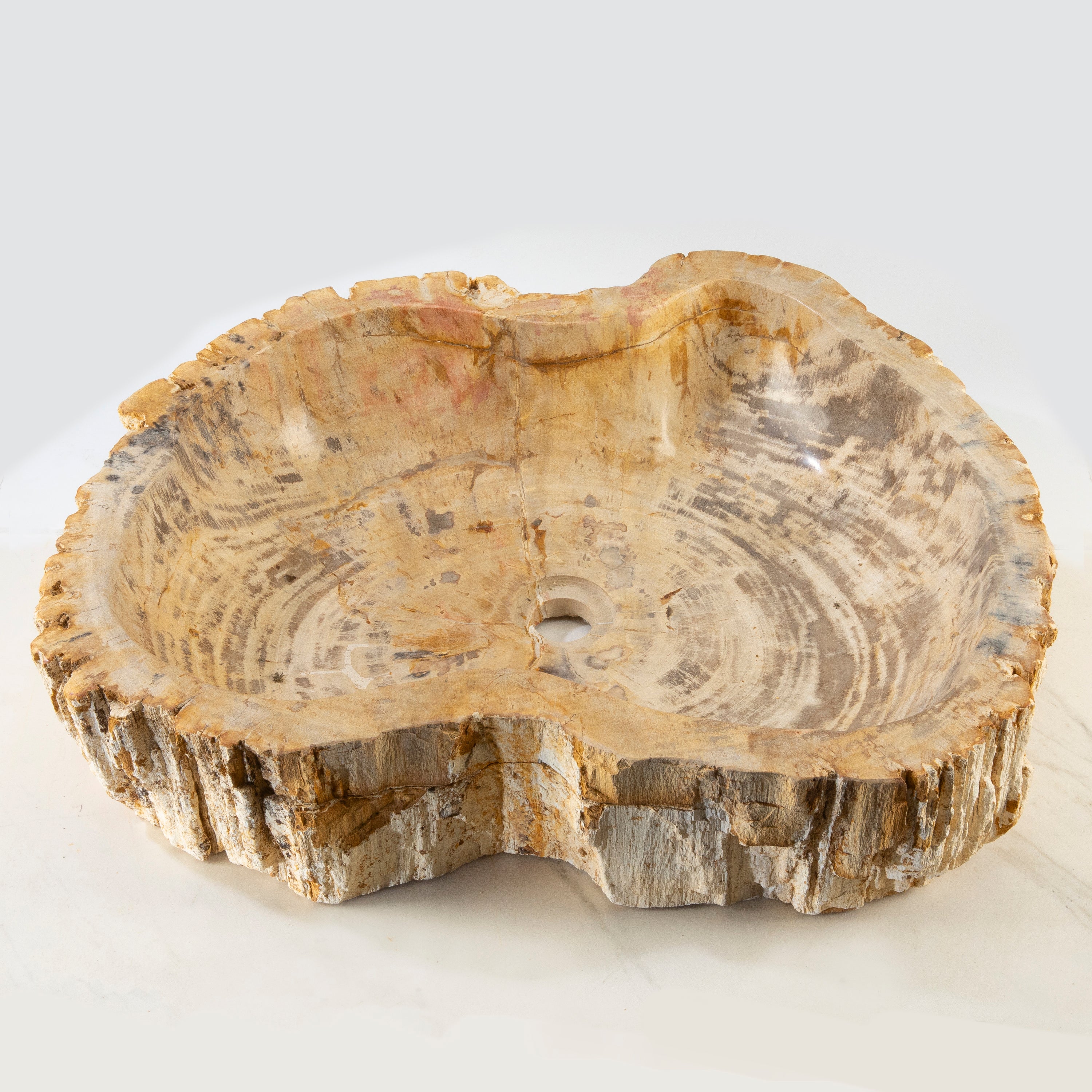 23" Brown Petrified Wood Sink Bowl