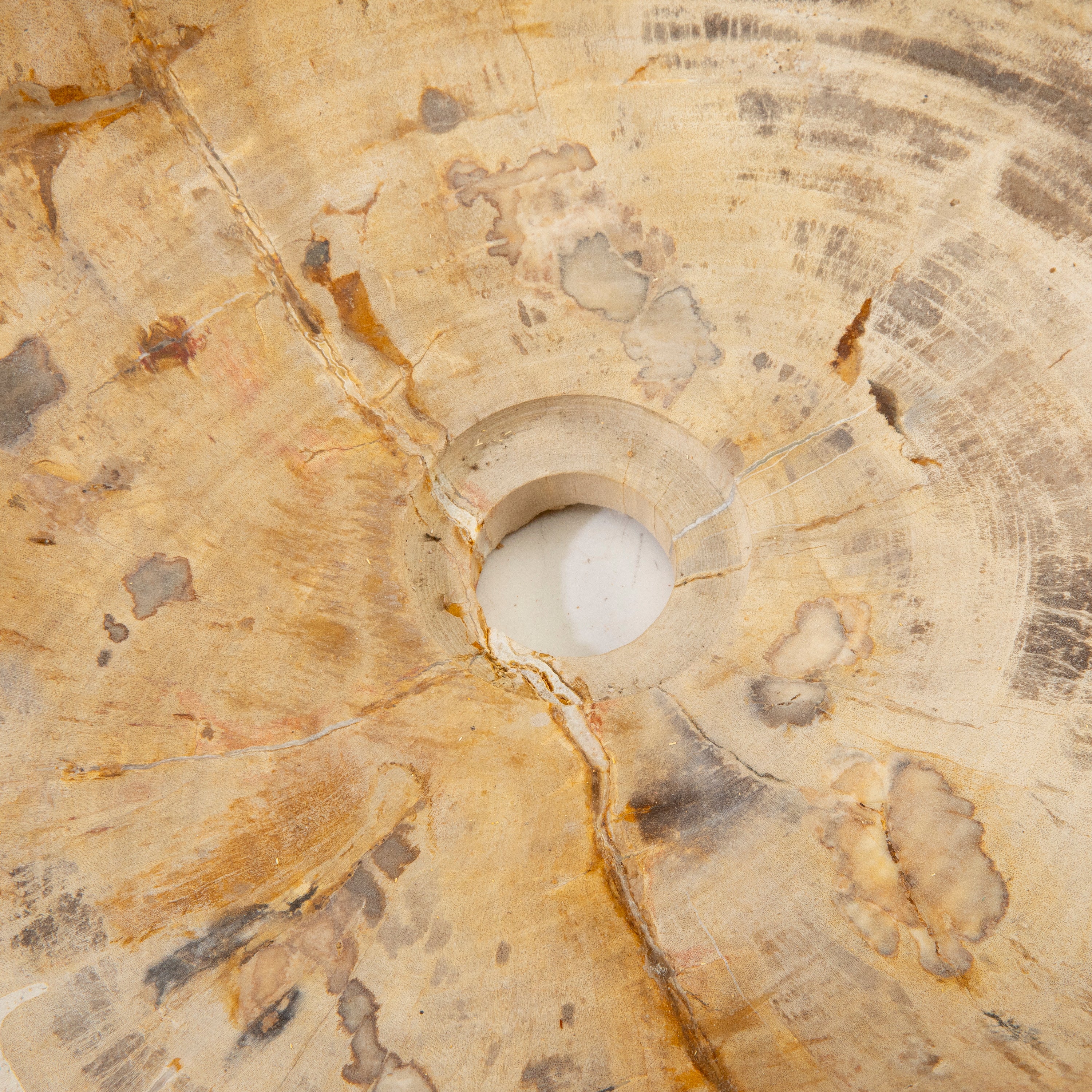 23" Brown Petrified Wood Sink Bowl