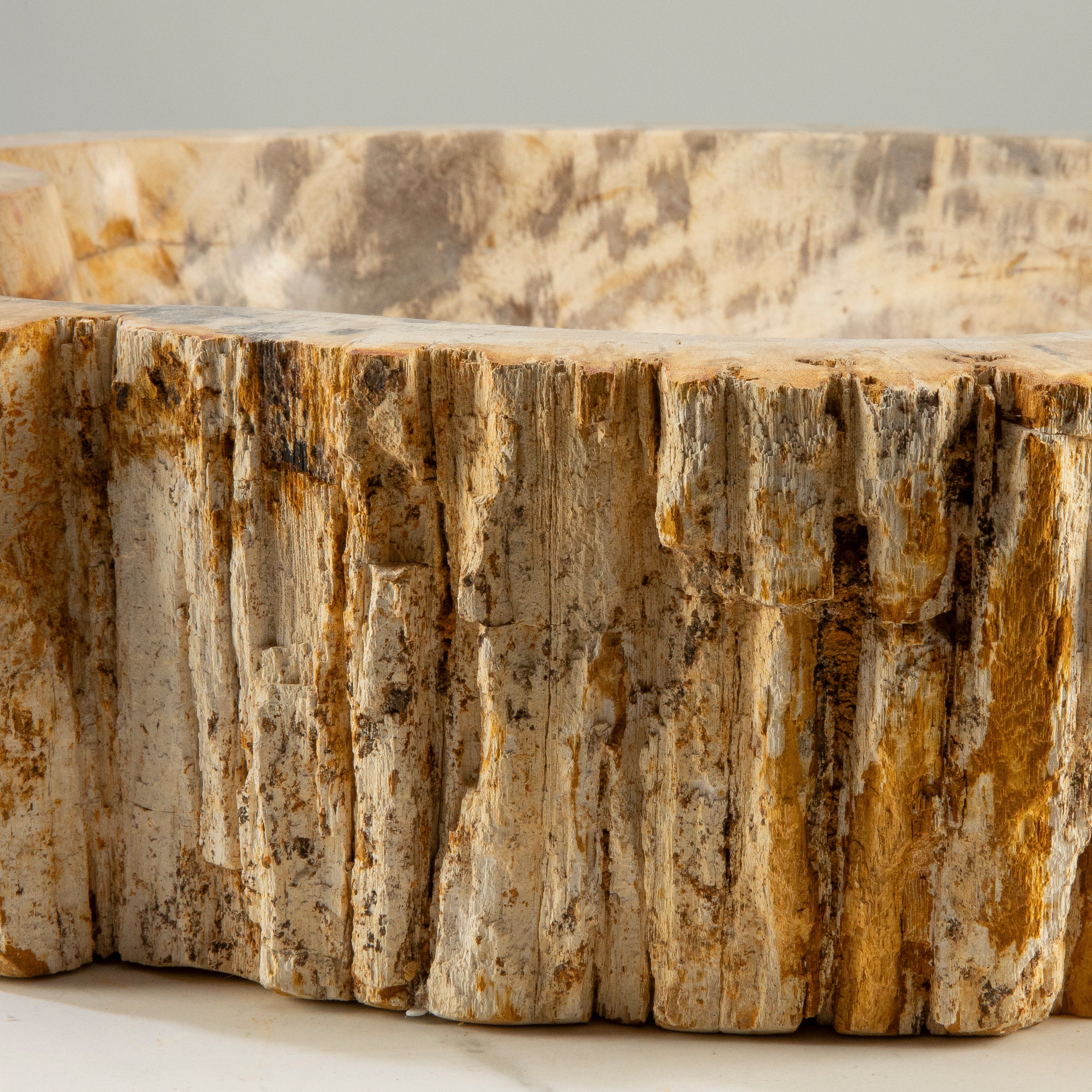 23" Brown Petrified Wood Sink Bowl