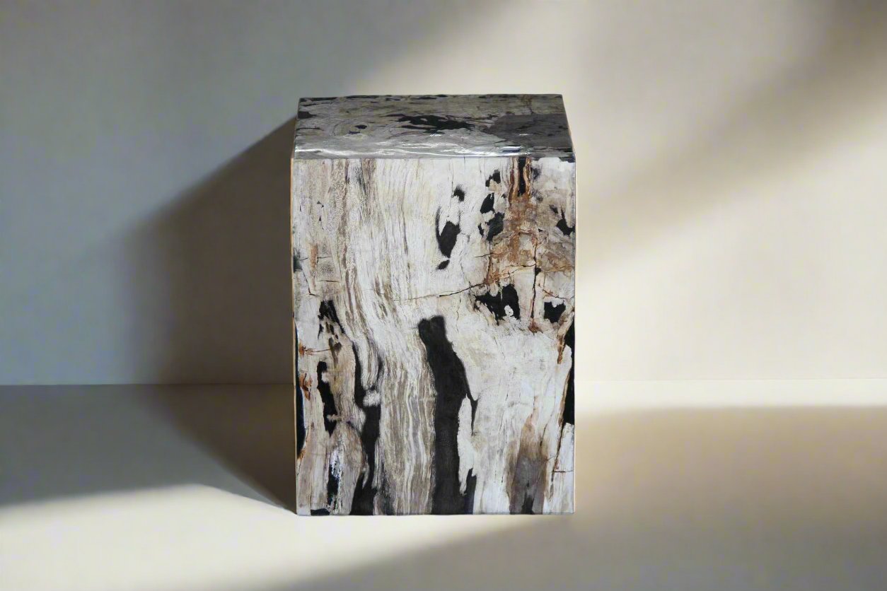 Petrified Wood Square Stump 12" / 178 lbs