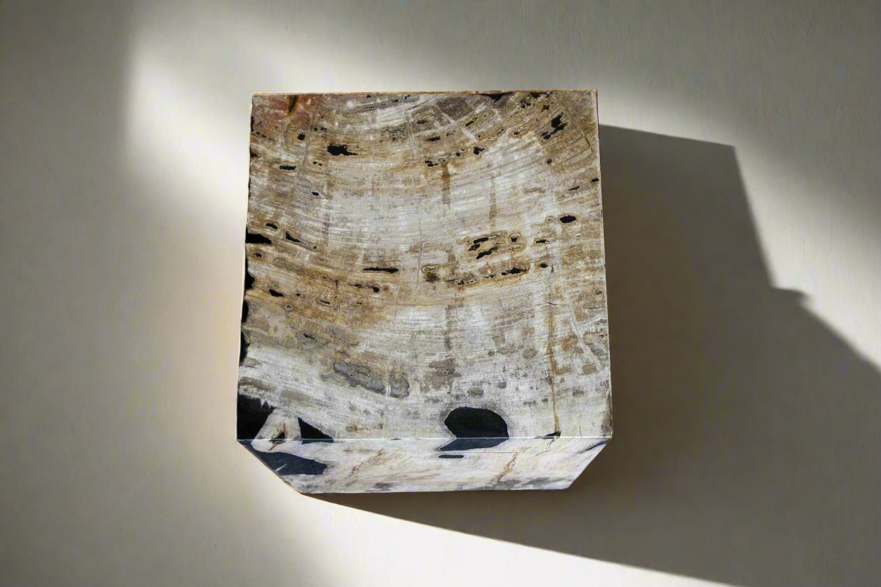 Petrified Wood Square Stump 12" / 185 lbs