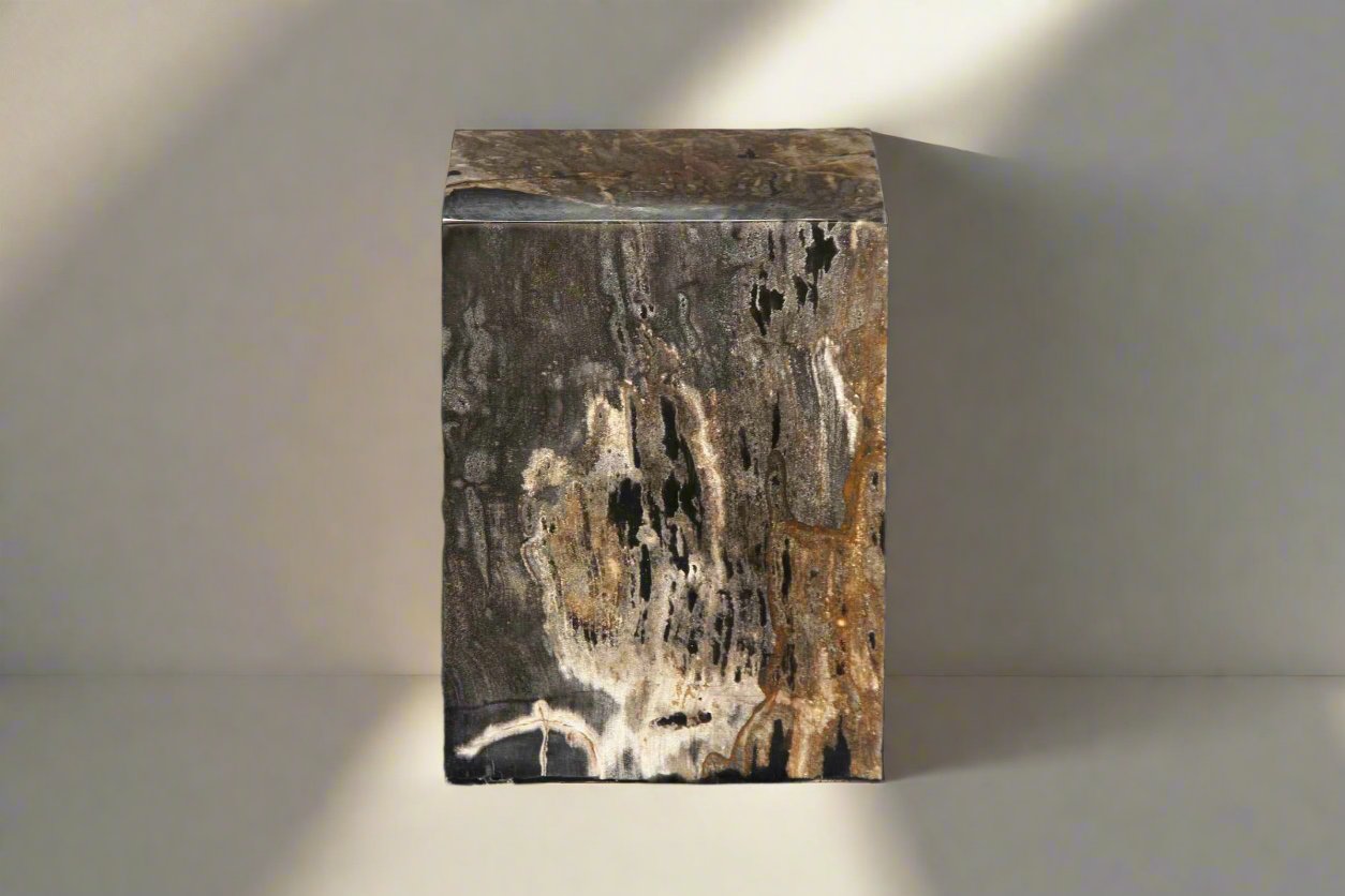 Petrified Wood Square Stump 12" / 189 lbs