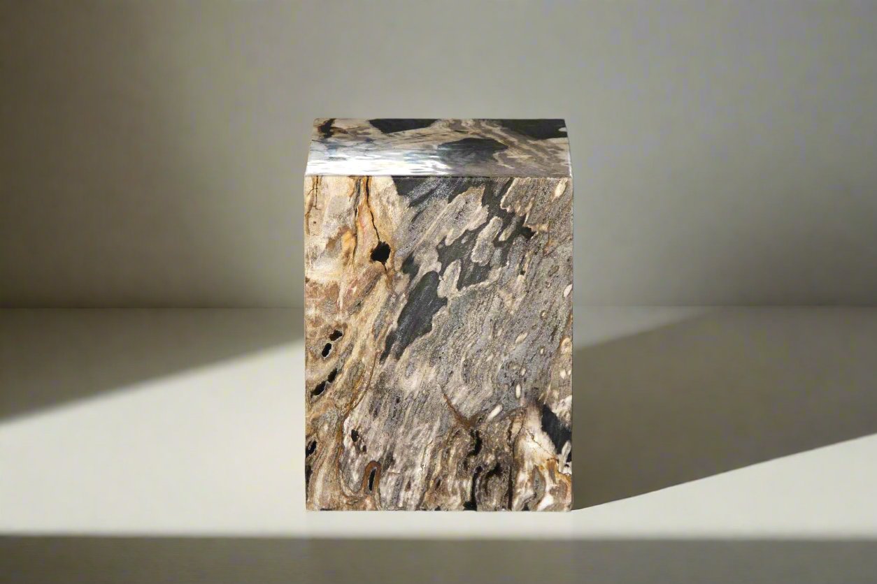 Petrified Wood Square Stump 12" / 191 lbs