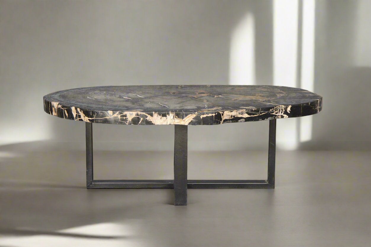 Petrified Wood Round Coffee 61" / 290 lbs