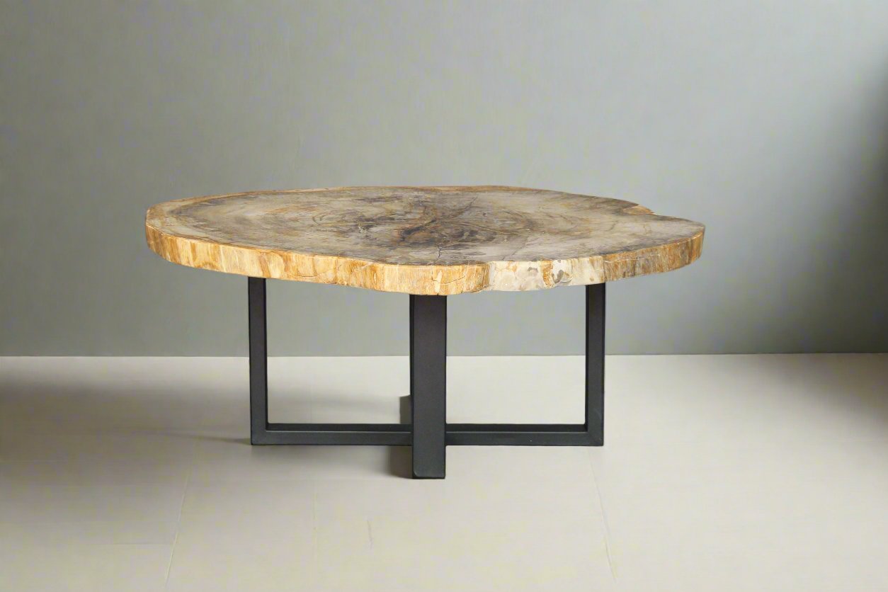 Petrified Wood Round Coffee 39" / 165 lbs