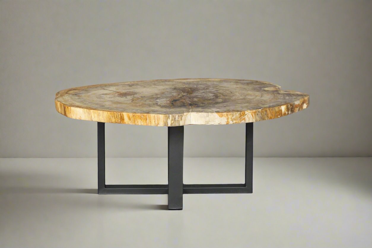 Petrified Wood Round Coffee 39" / 167 lbs