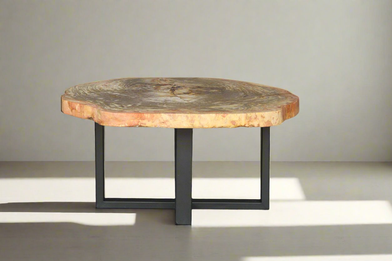 Petrified Wood Round Coffee 36" / 167 lbs