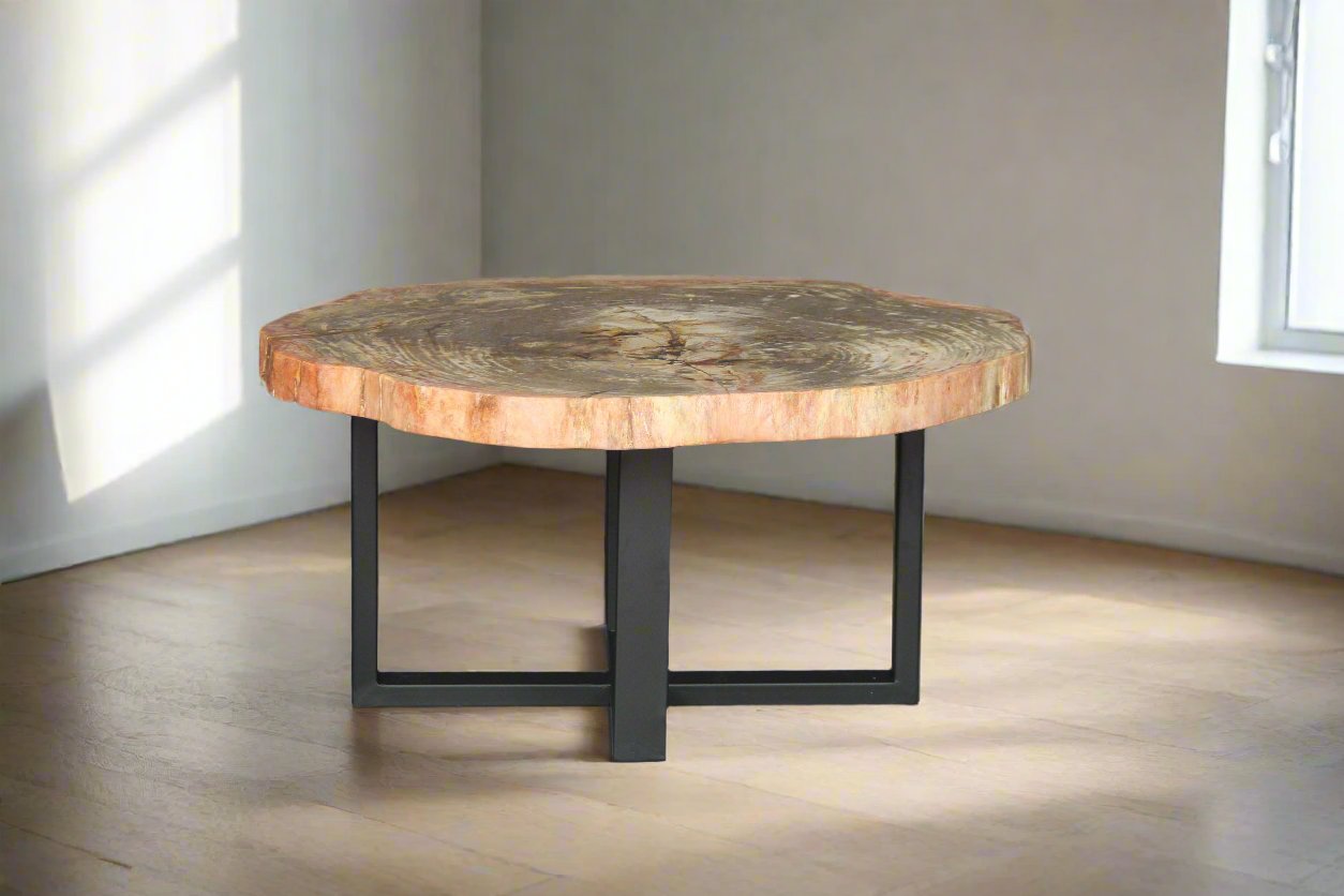 Petrified Wood Round Coffee 36" / 167 lbs