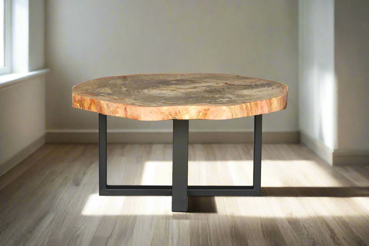 Petrified Wood Round Coffee 36" / 174 lbs