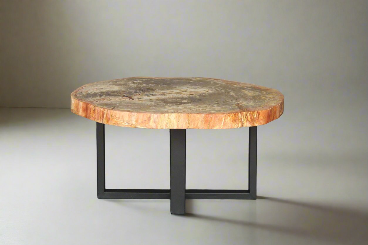 Petrified Wood Round Coffee 36" / 174 lbs