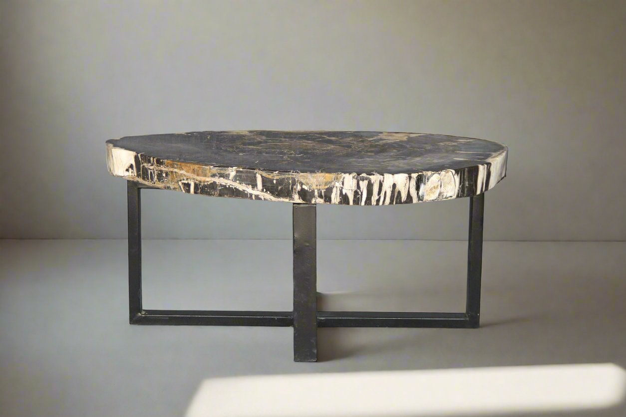 Petrified Wood Round Coffee 43" / 220 lbs