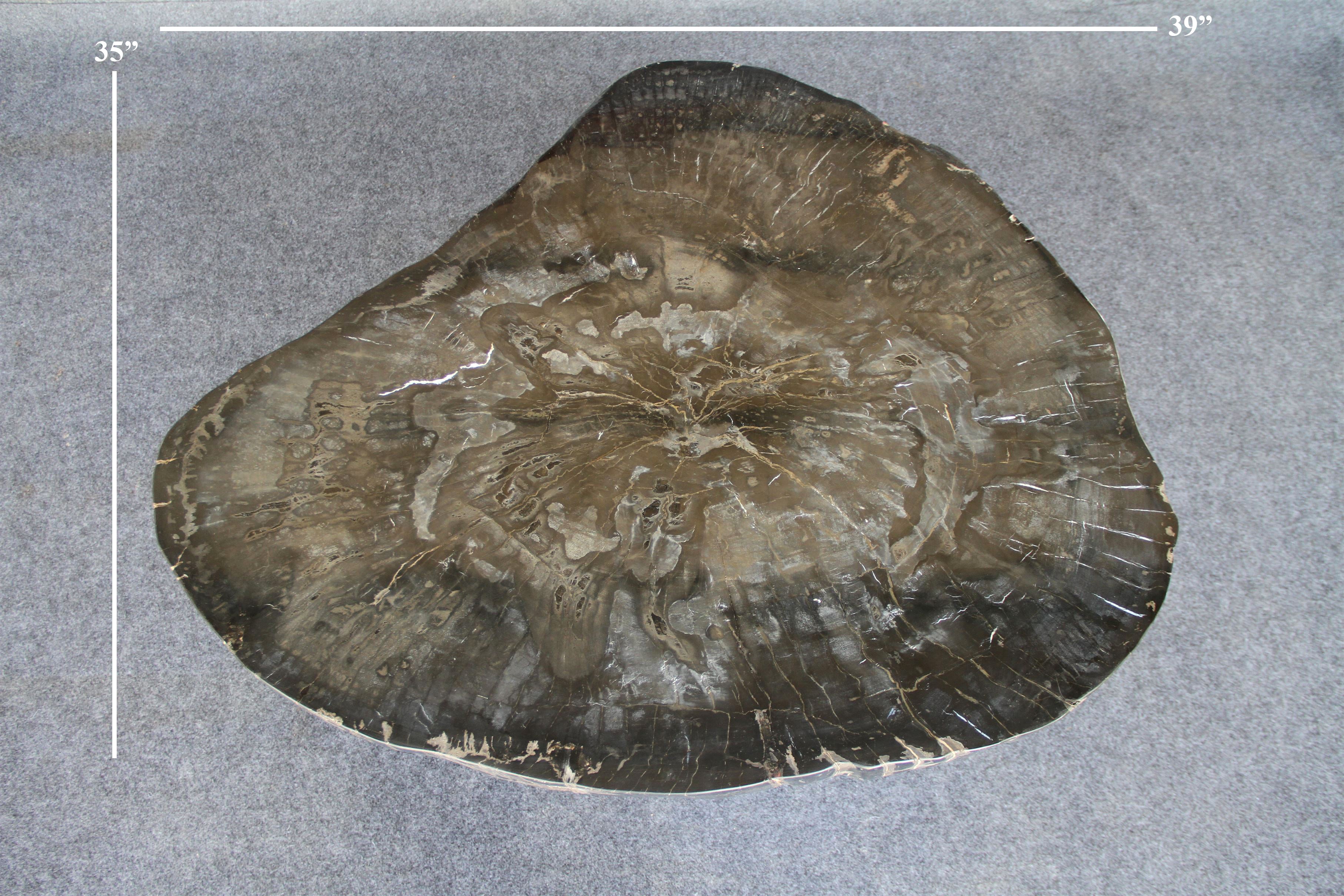 Petrified Wood Round Coffee 39" / 220 lbs