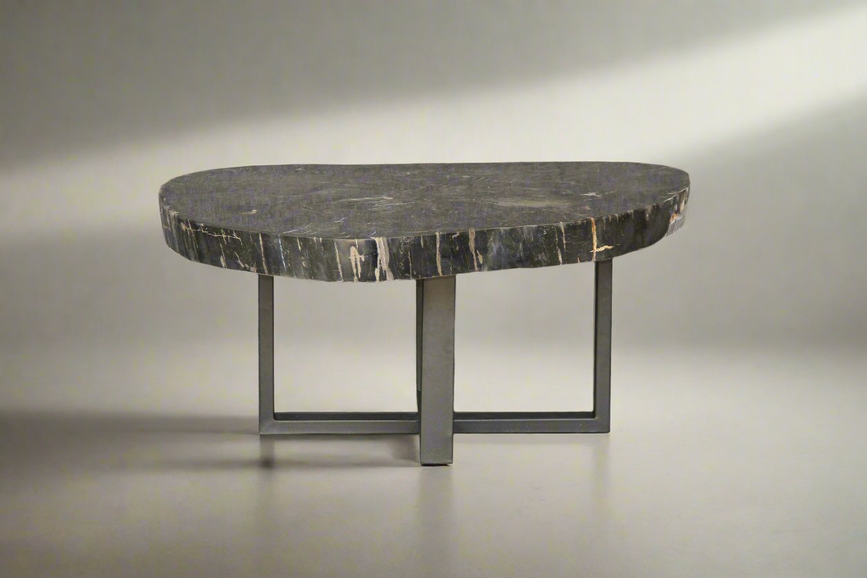 Petrified Wood Round Coffee 38" / 235 lbs