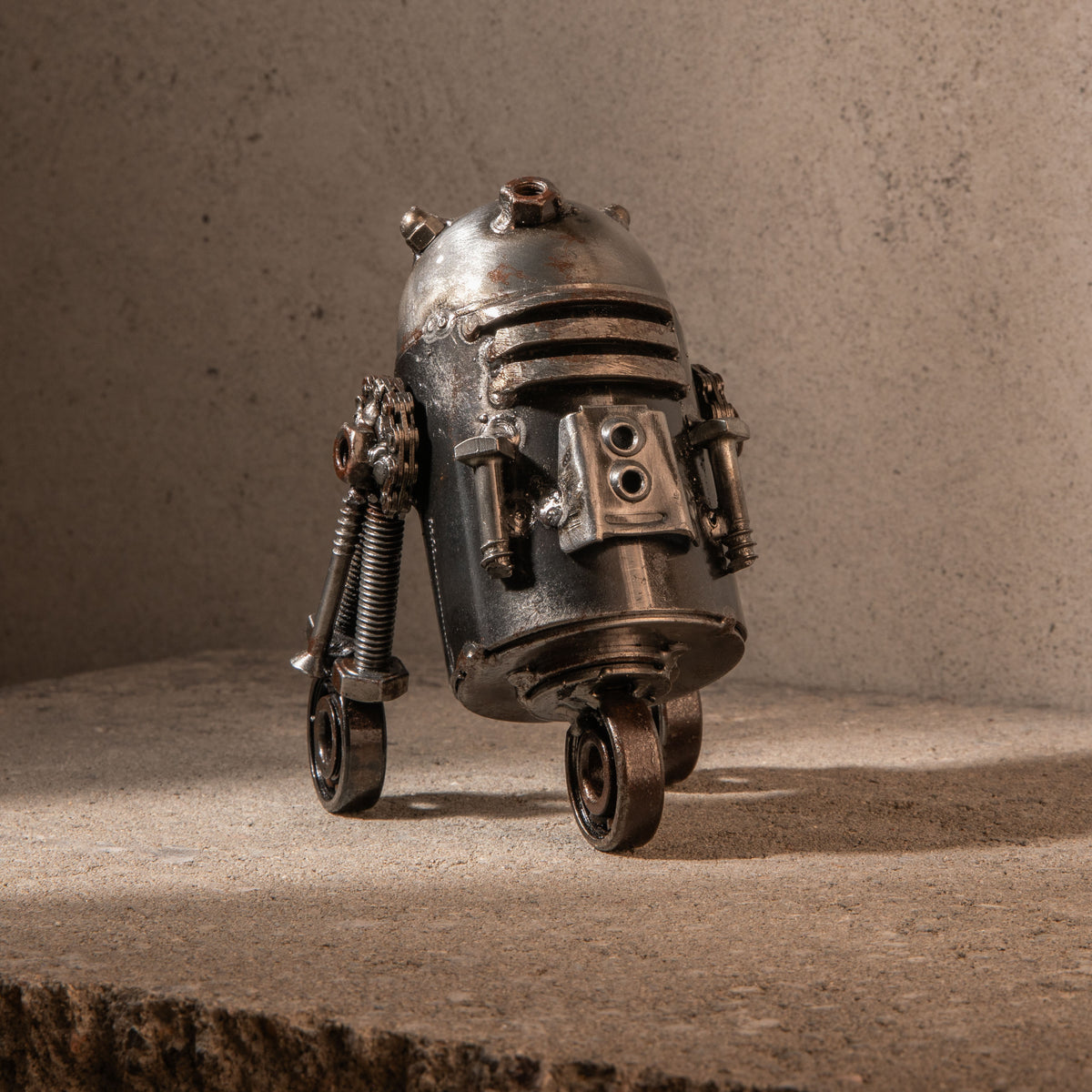 5" R2D2 Inspired Recycled Metal Sculpture