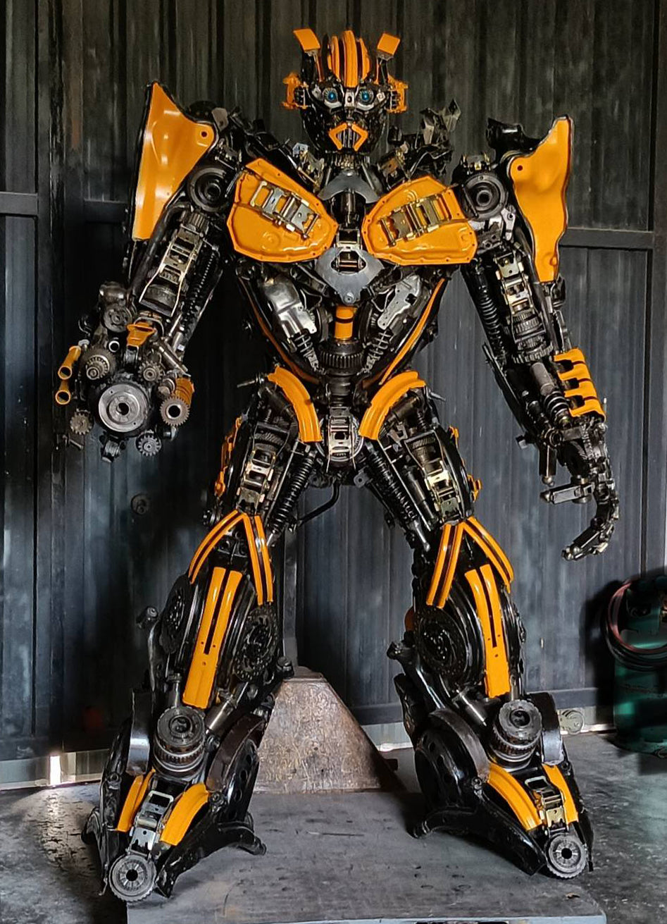 91" Bumblebee Inspired Recycled Metal Art Sculpture