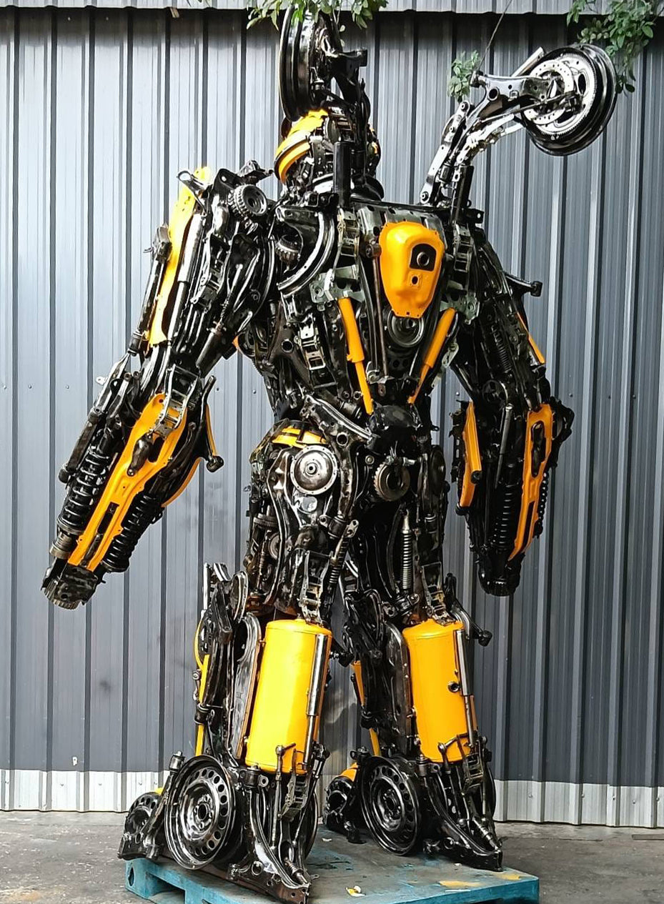 102" Bumblebee Inspired Recycled Metal Art Sculpture