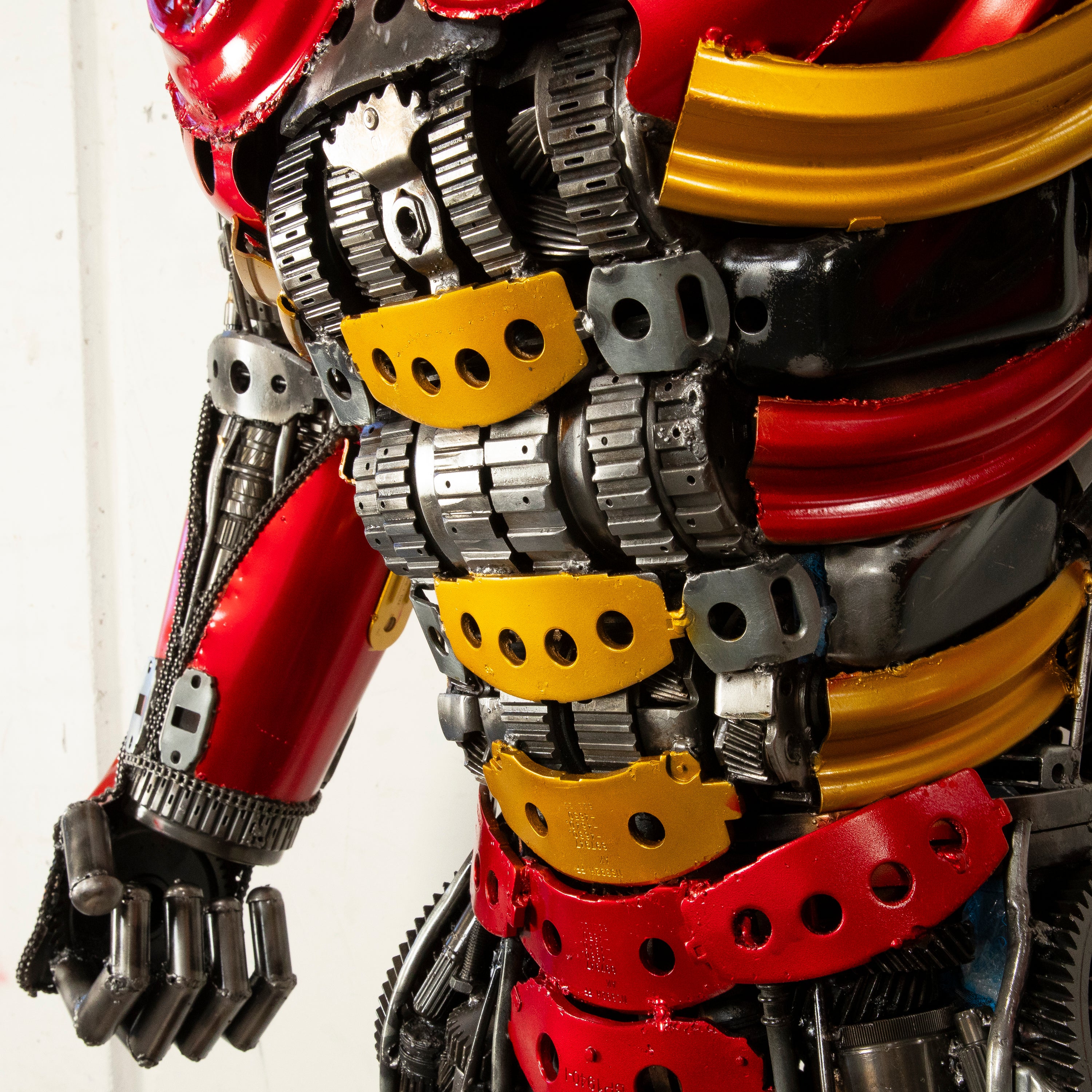 79" Iron Man Inspired Recycled Metal Art Sculpture