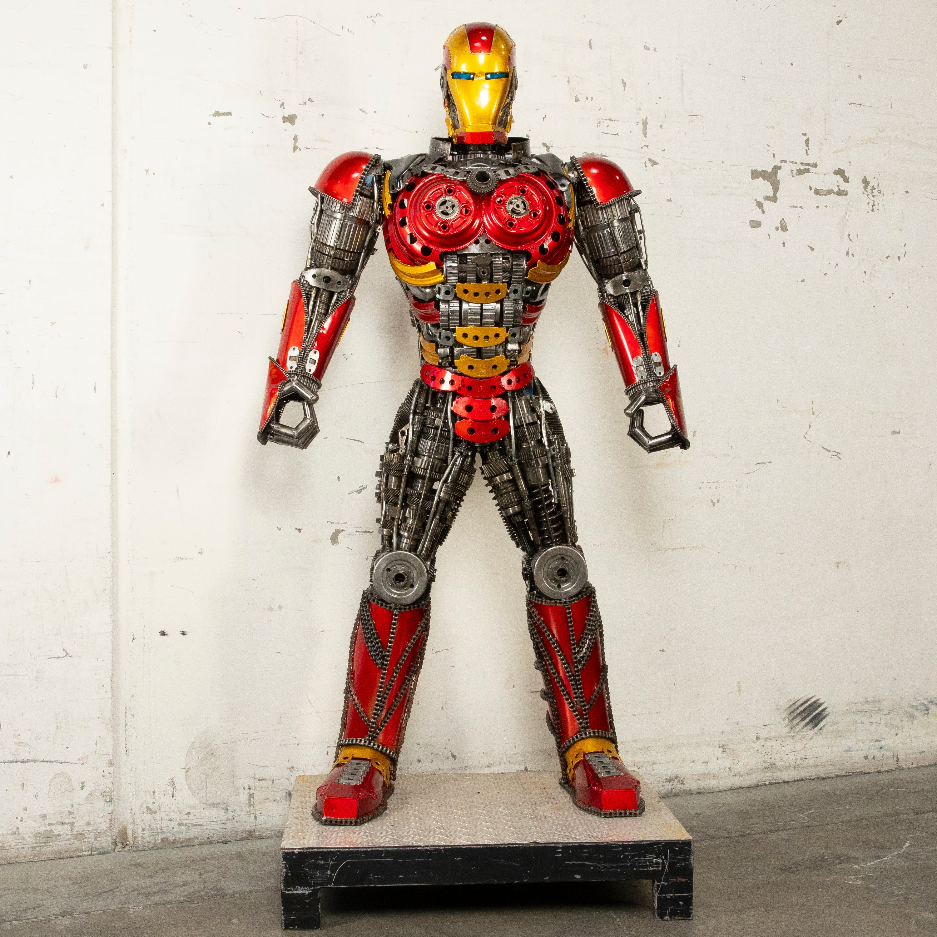 79" Iron Man Inspired Recycled Metal Art Sculpture