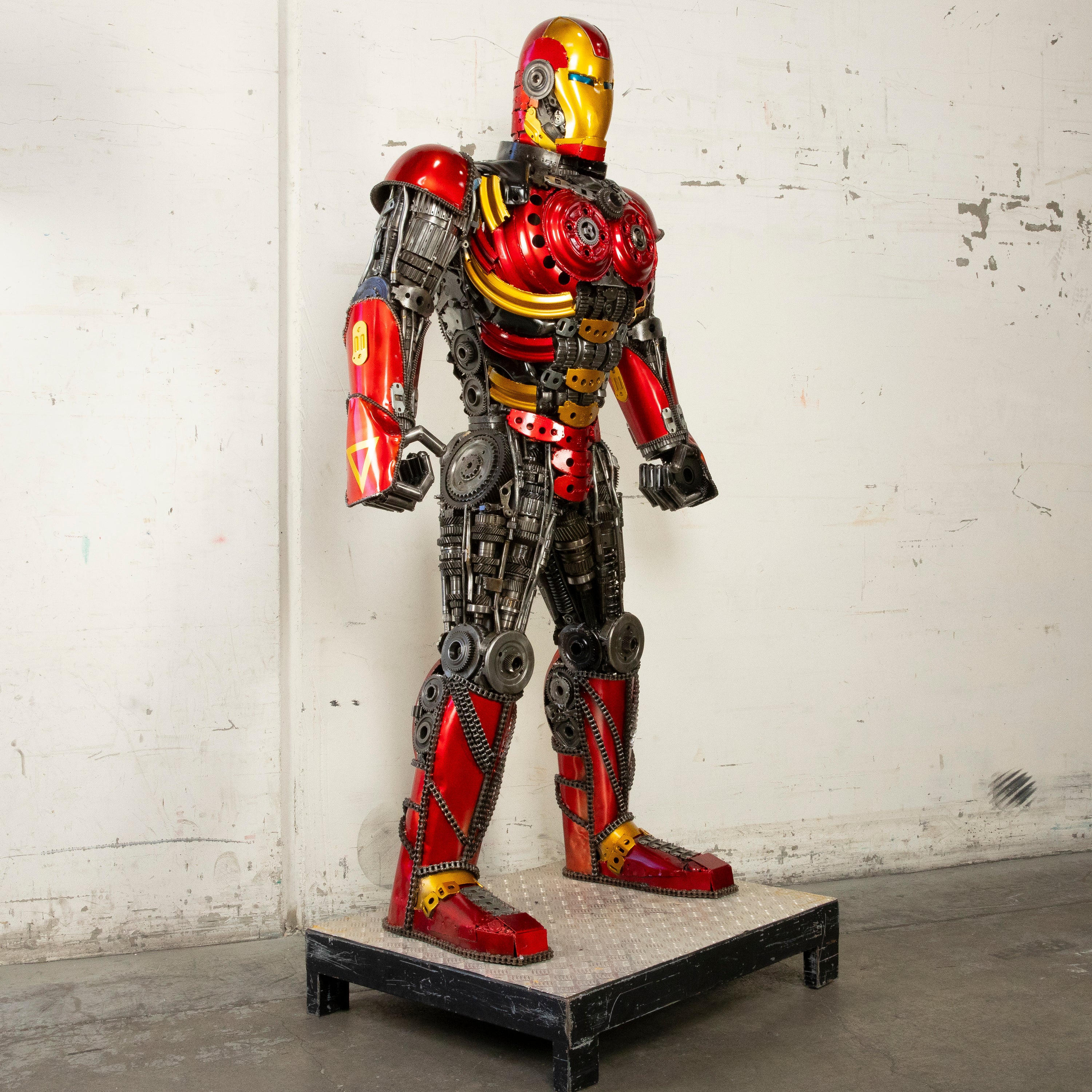 79" Iron Man Inspired Recycled Metal Art Sculpture