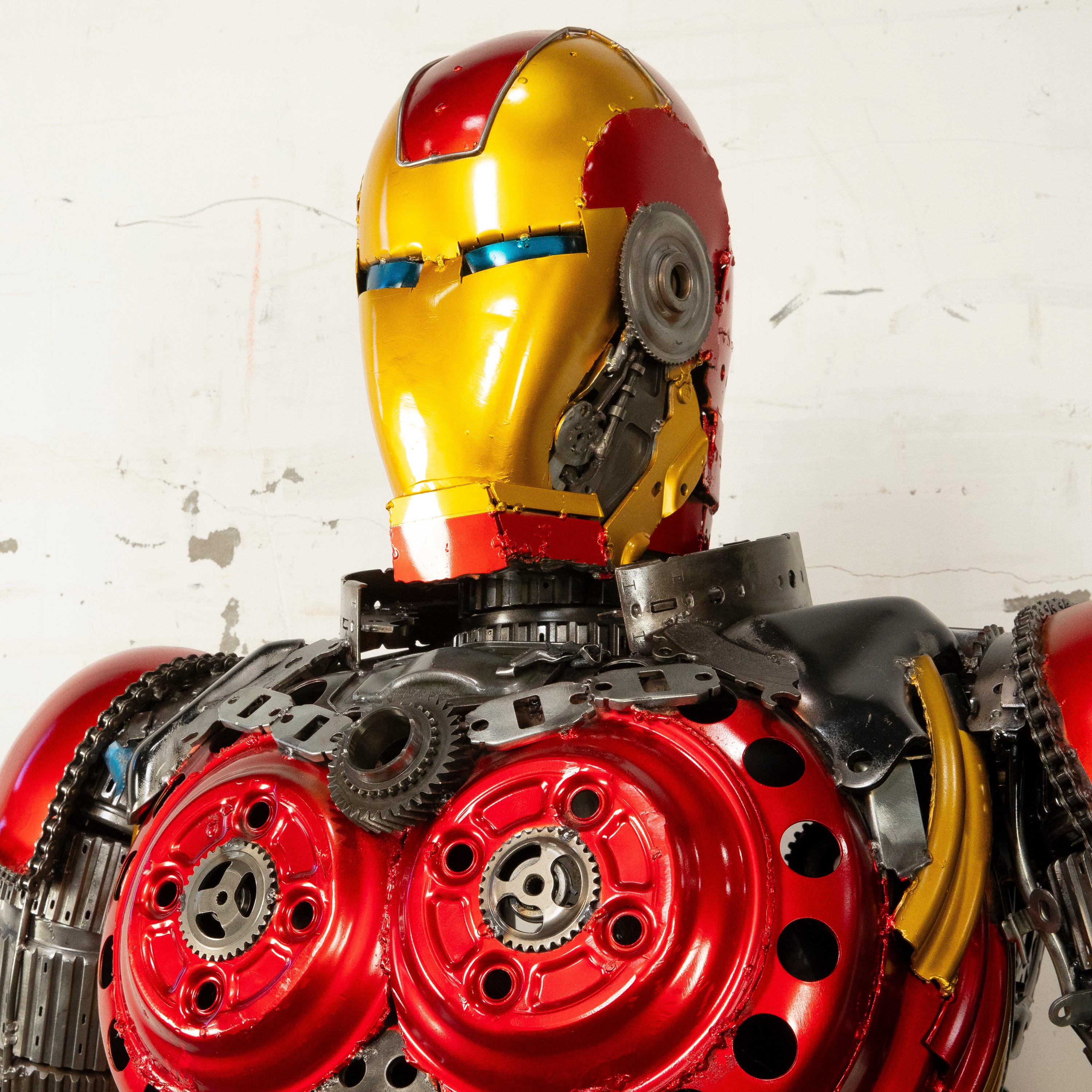 79" Iron Man Inspired Recycled Metal Art Sculpture