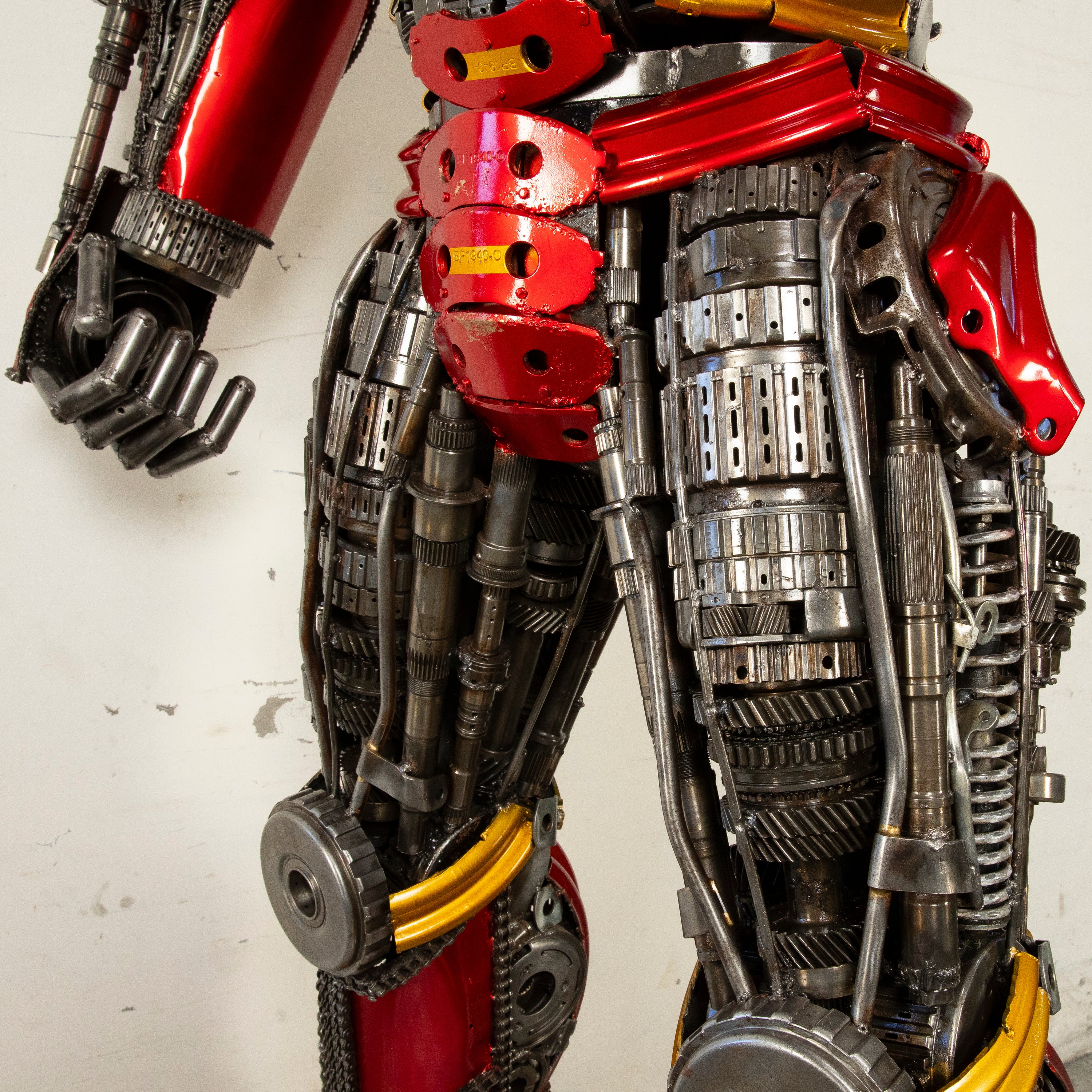 91" Iron Man Inspired Recycled Metal Art Sculpture