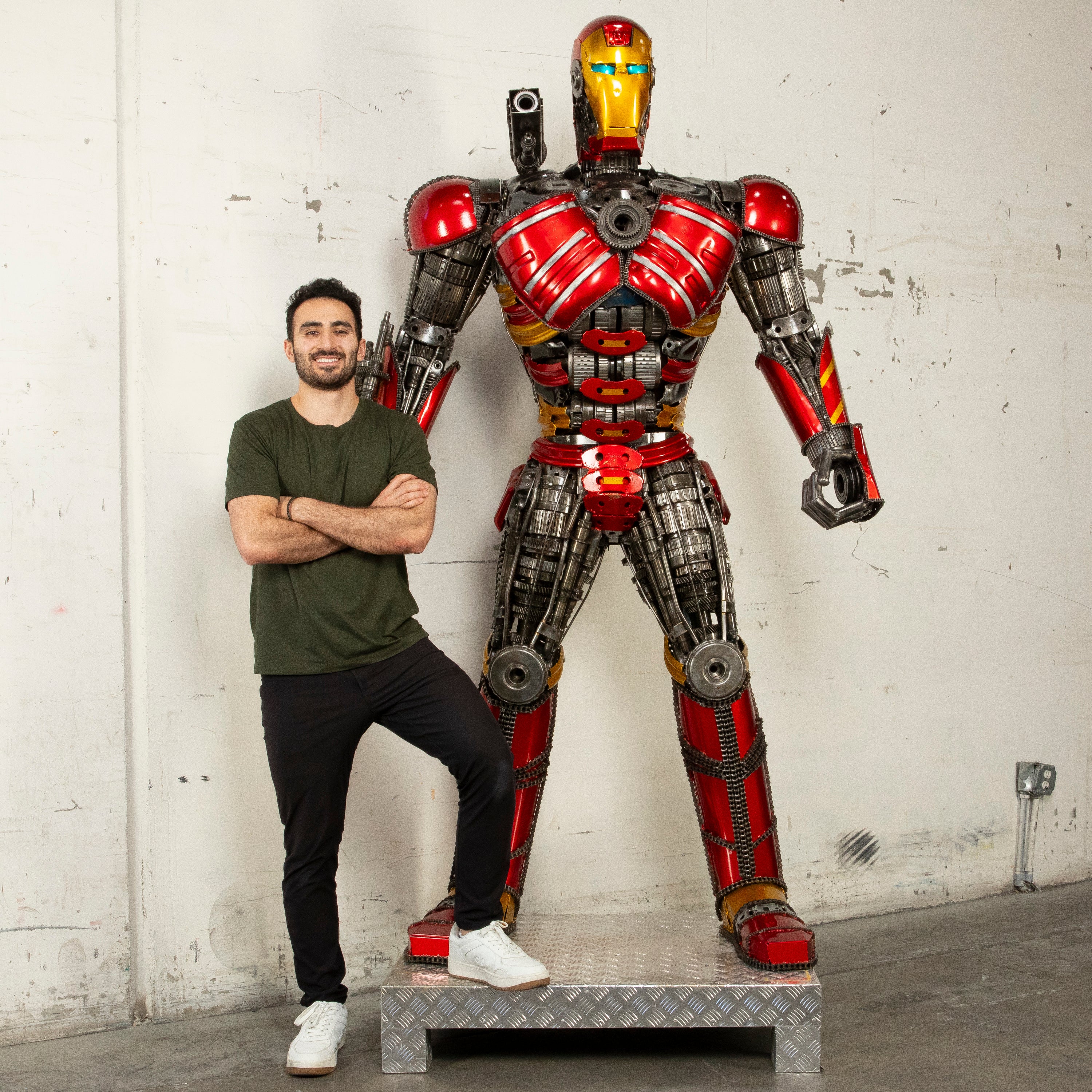 91" Iron Man Inspired Recycled Metal Art Sculpture