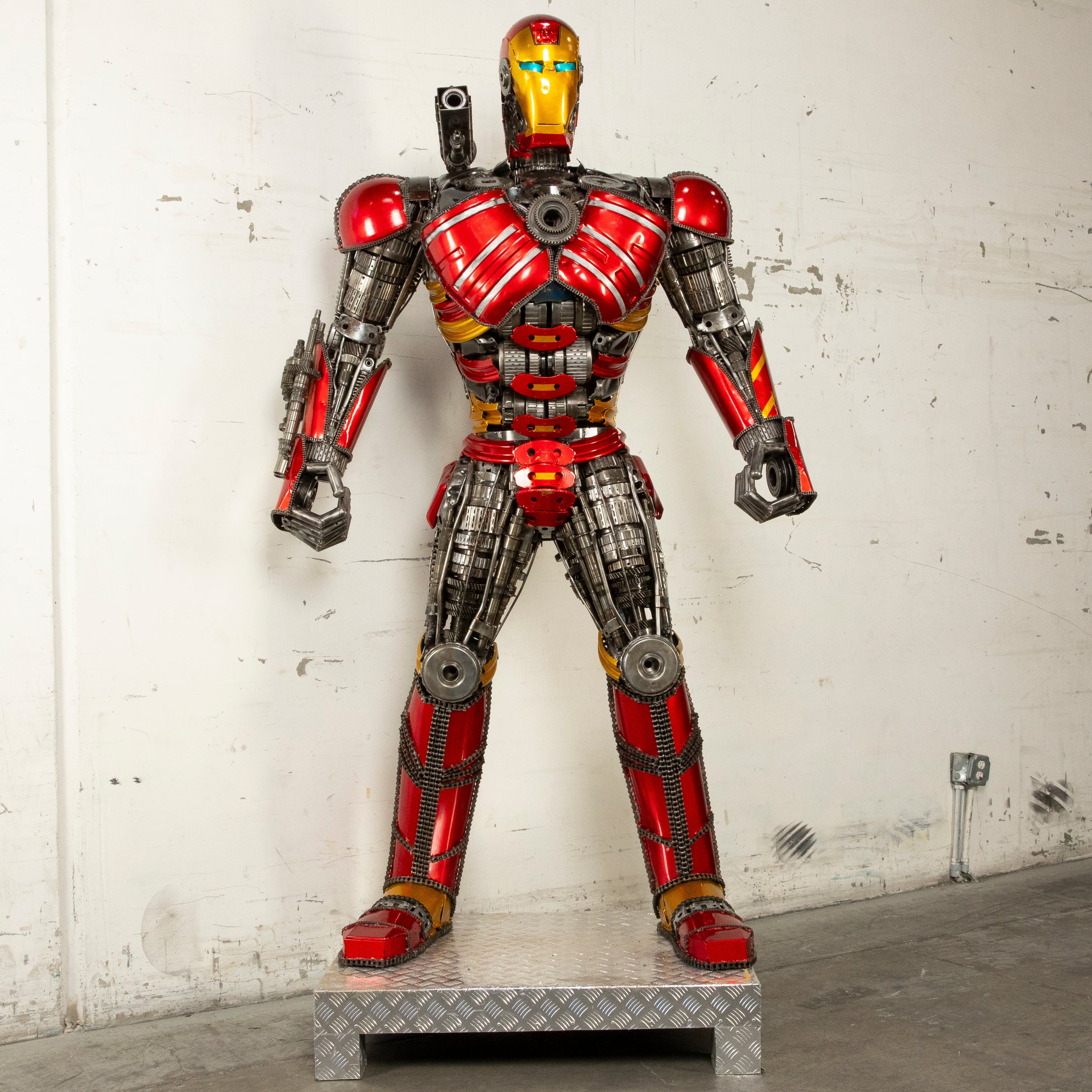 91" Iron Man Inspired Recycled Metal Art Sculpture