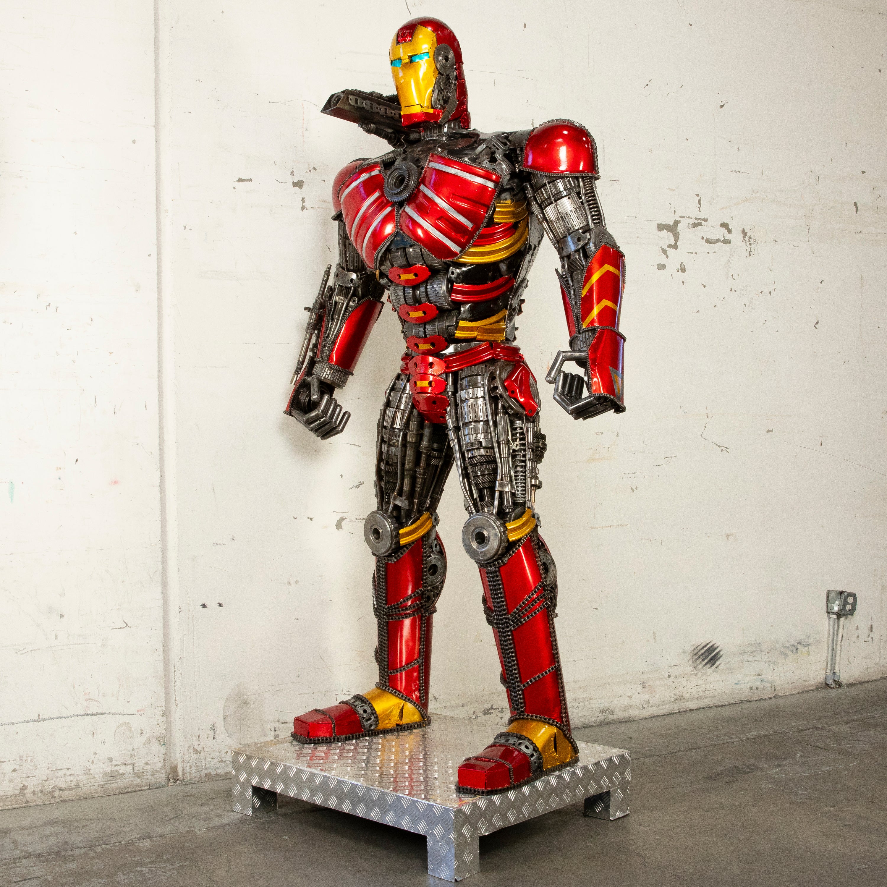 91" Iron Man Inspired Recycled Metal Art Sculpture