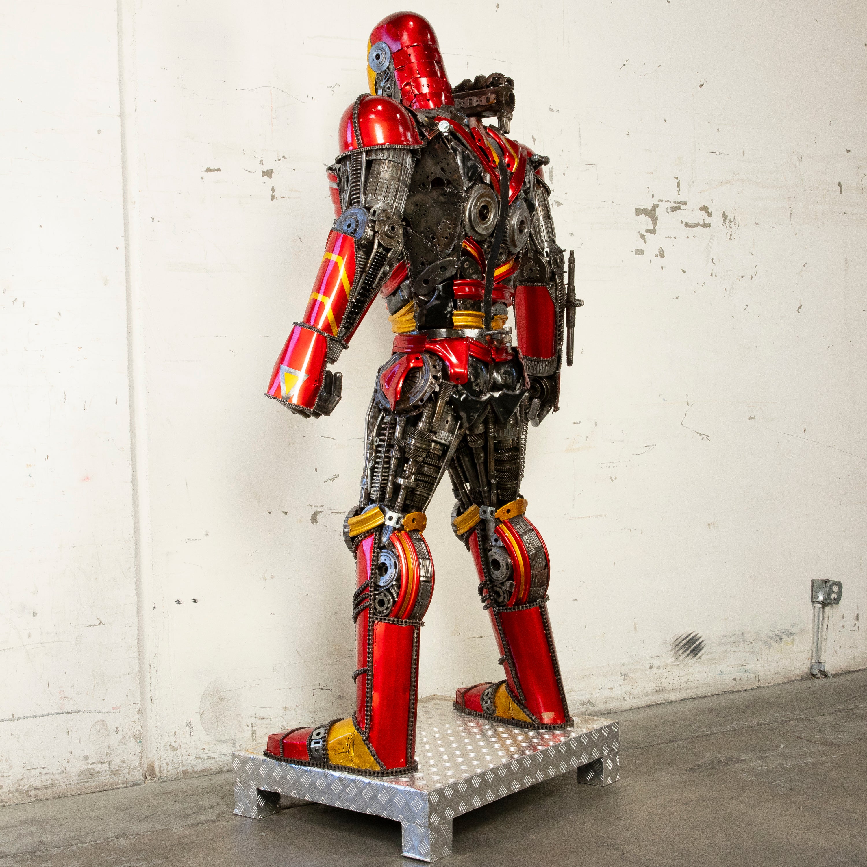 91" Iron Man Inspired Recycled Metal Art Sculpture