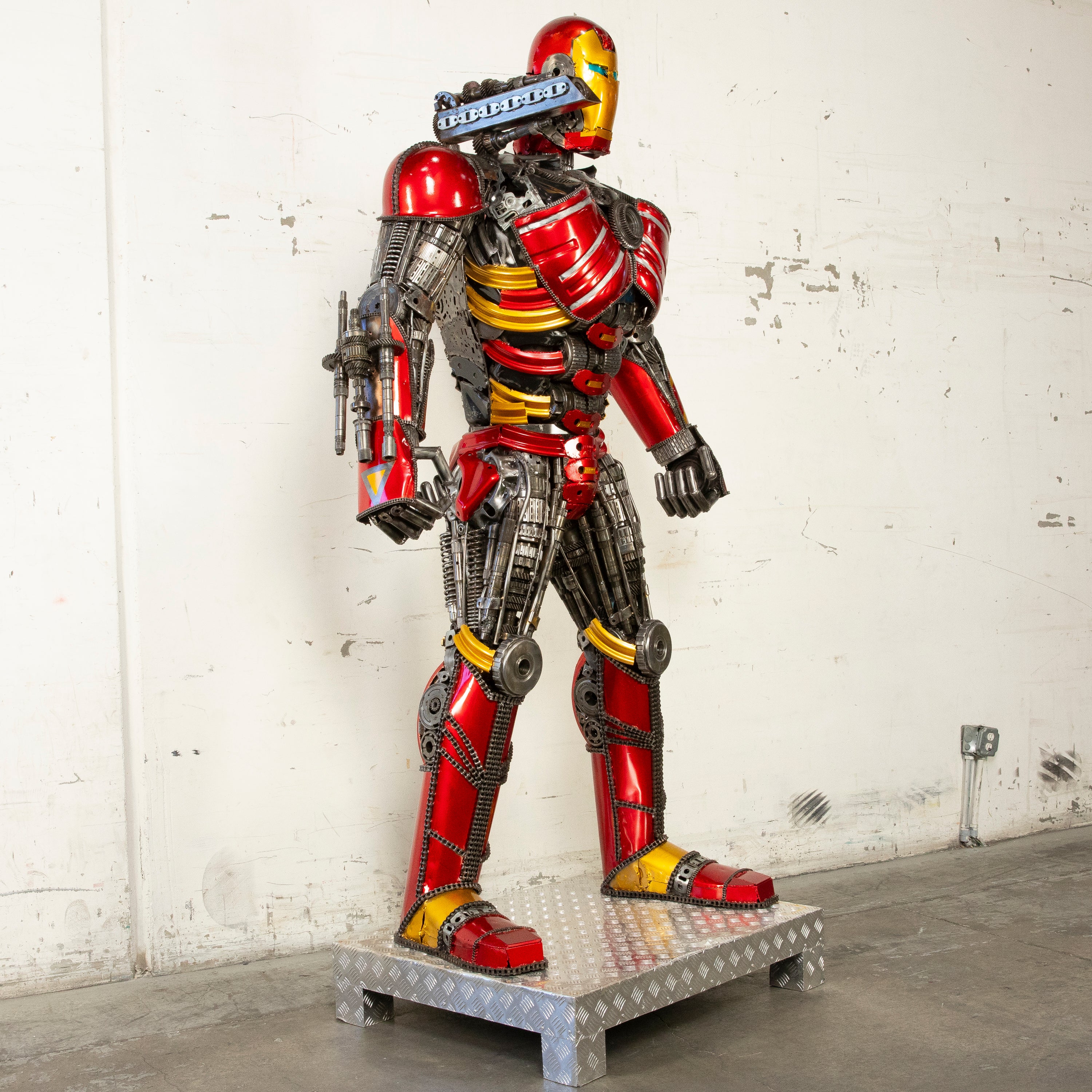 91" Iron Man Inspired Recycled Metal Art Sculpture