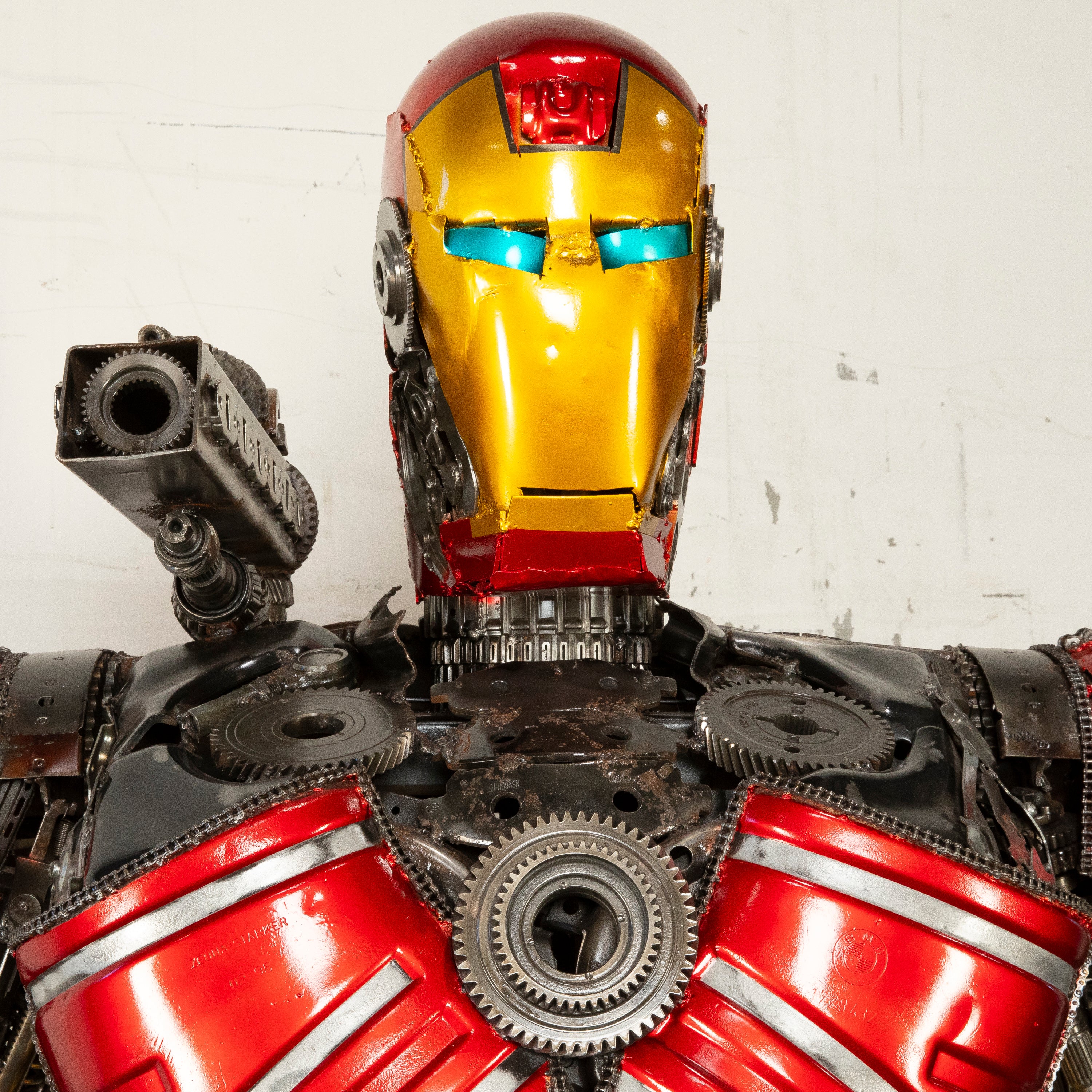 91" Iron Man Inspired Recycled Metal Art Sculpture