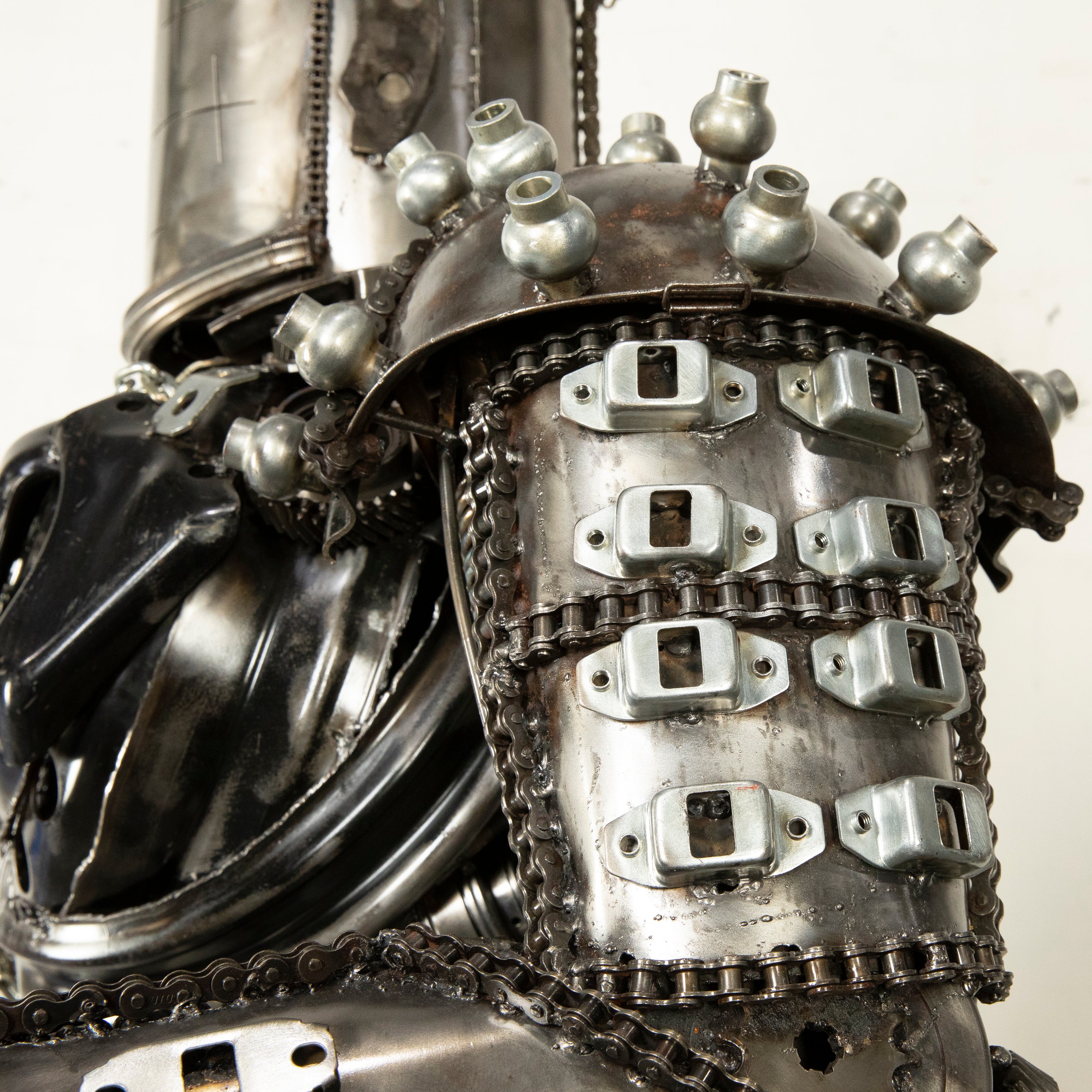 79" Knight Inspired Recycled Metal Art Sculpture