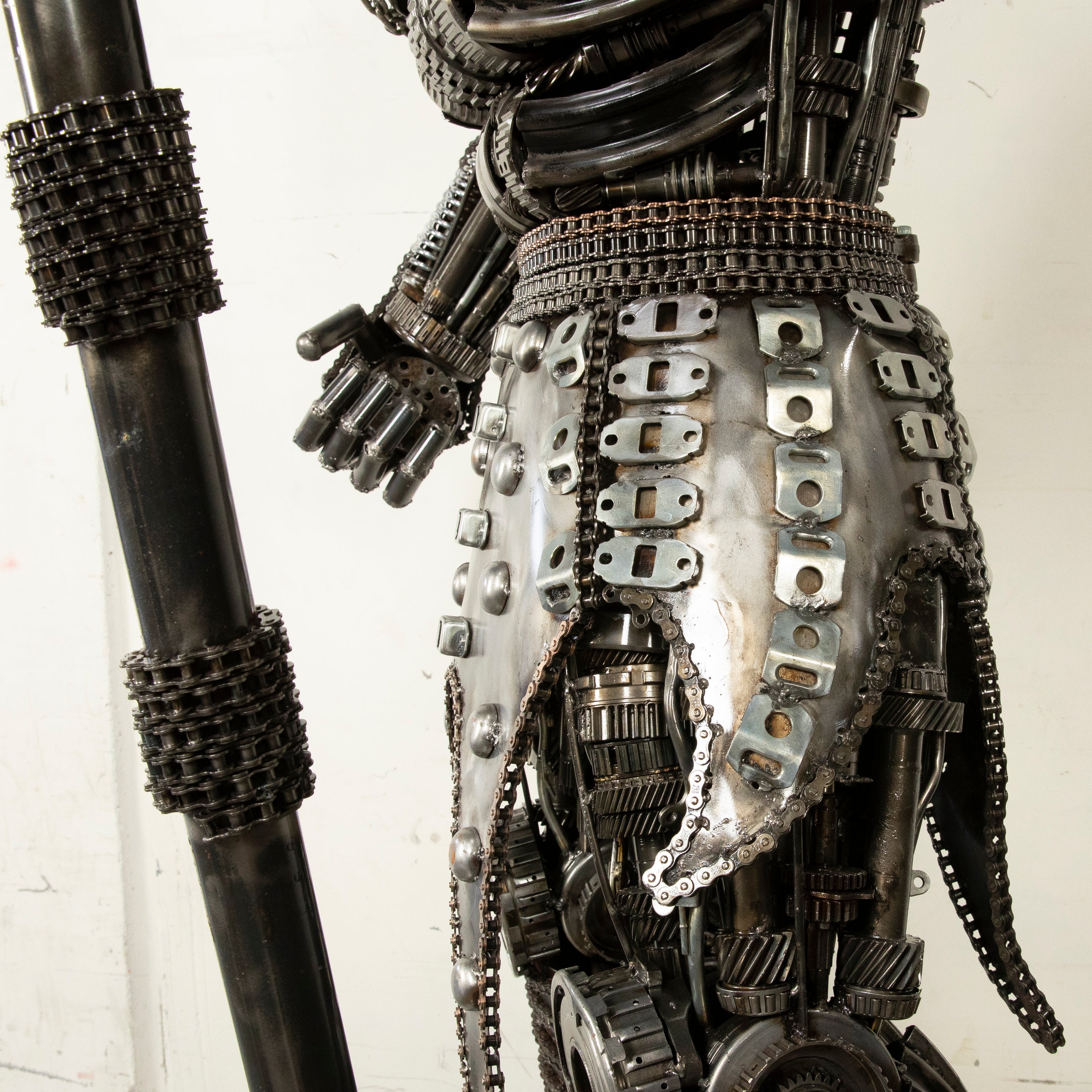 79" Knight Inspired Recycled Metal Art Sculpture