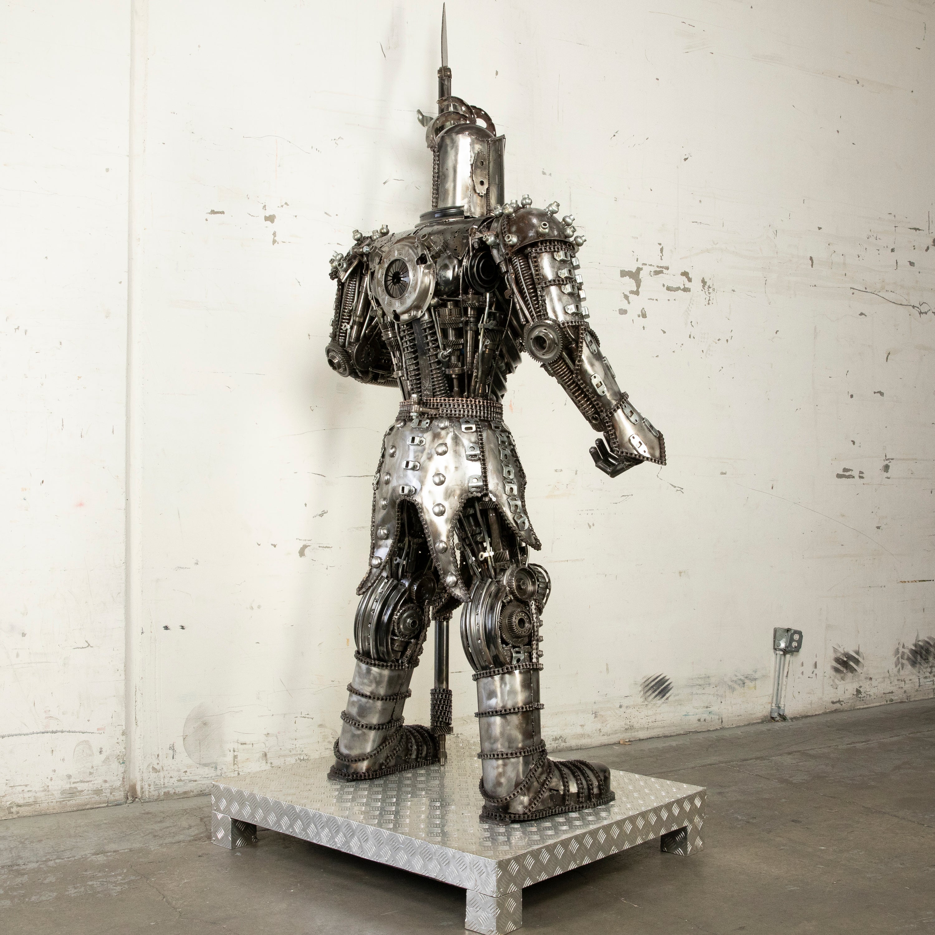 79" Knight Inspired Recycled Metal Art Sculpture